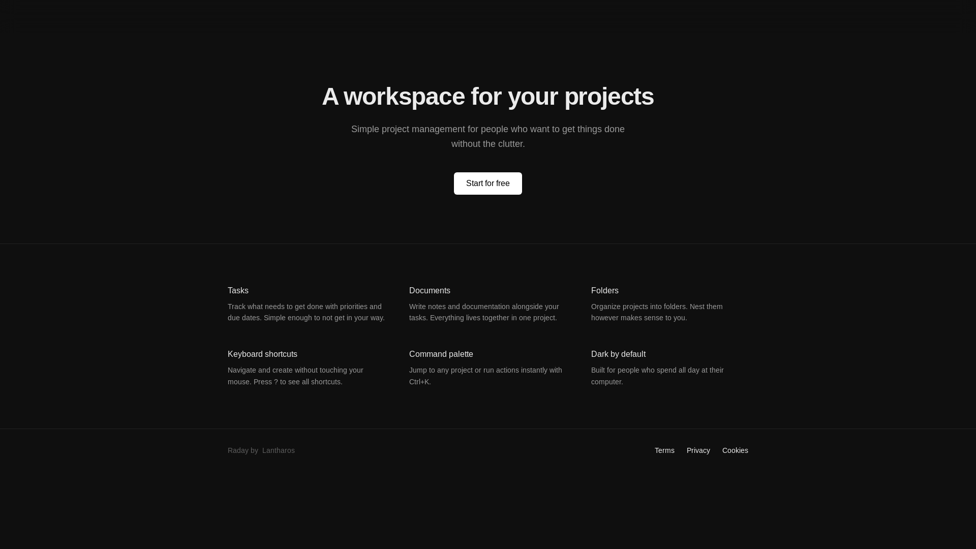 website screenshot of https://raday.pages.dev/