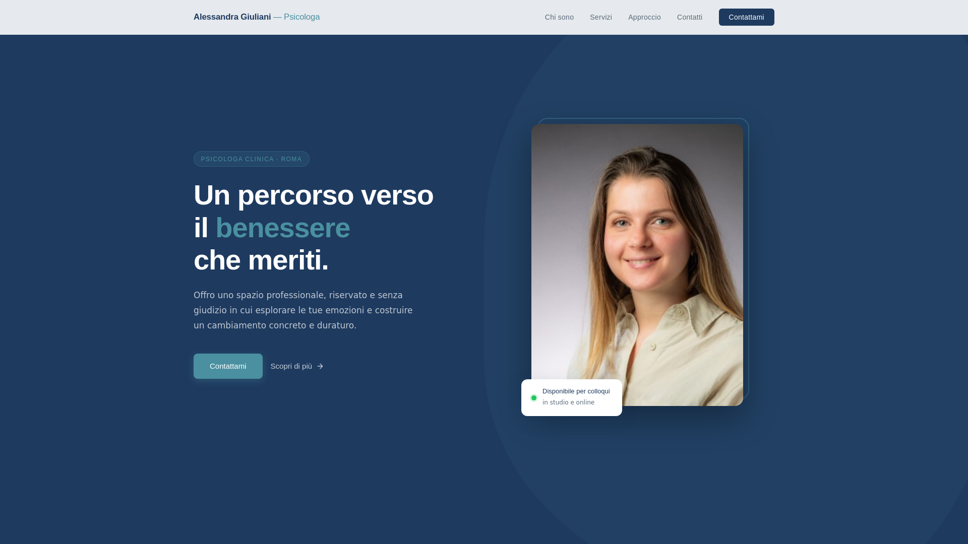 website screenshot of https://alessandragiuliani.pages.dev/