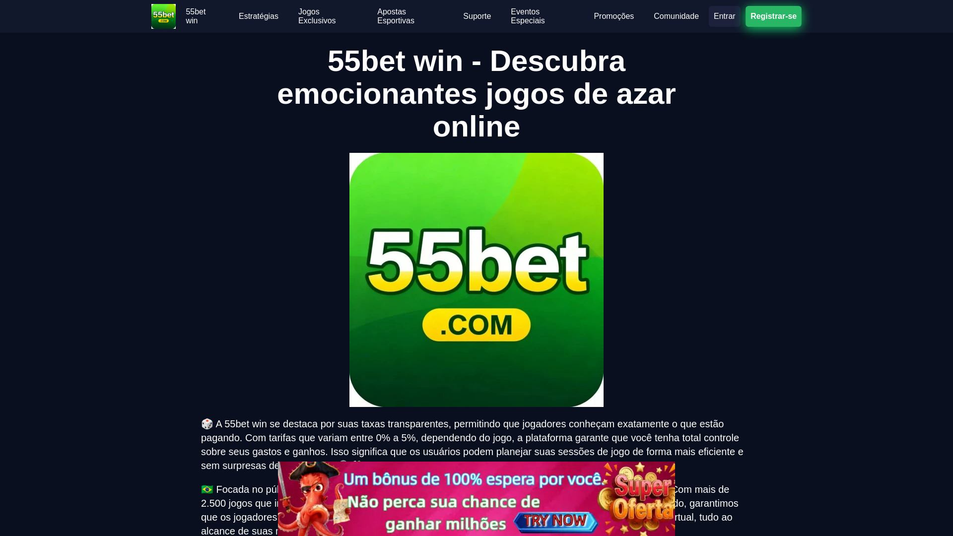 website screenshot of https://55betso.com/