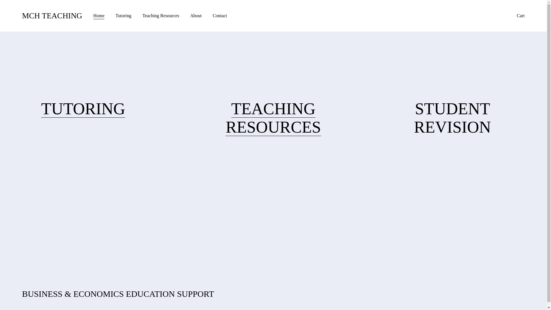 website screenshot of https://mchteaching.co.uk/