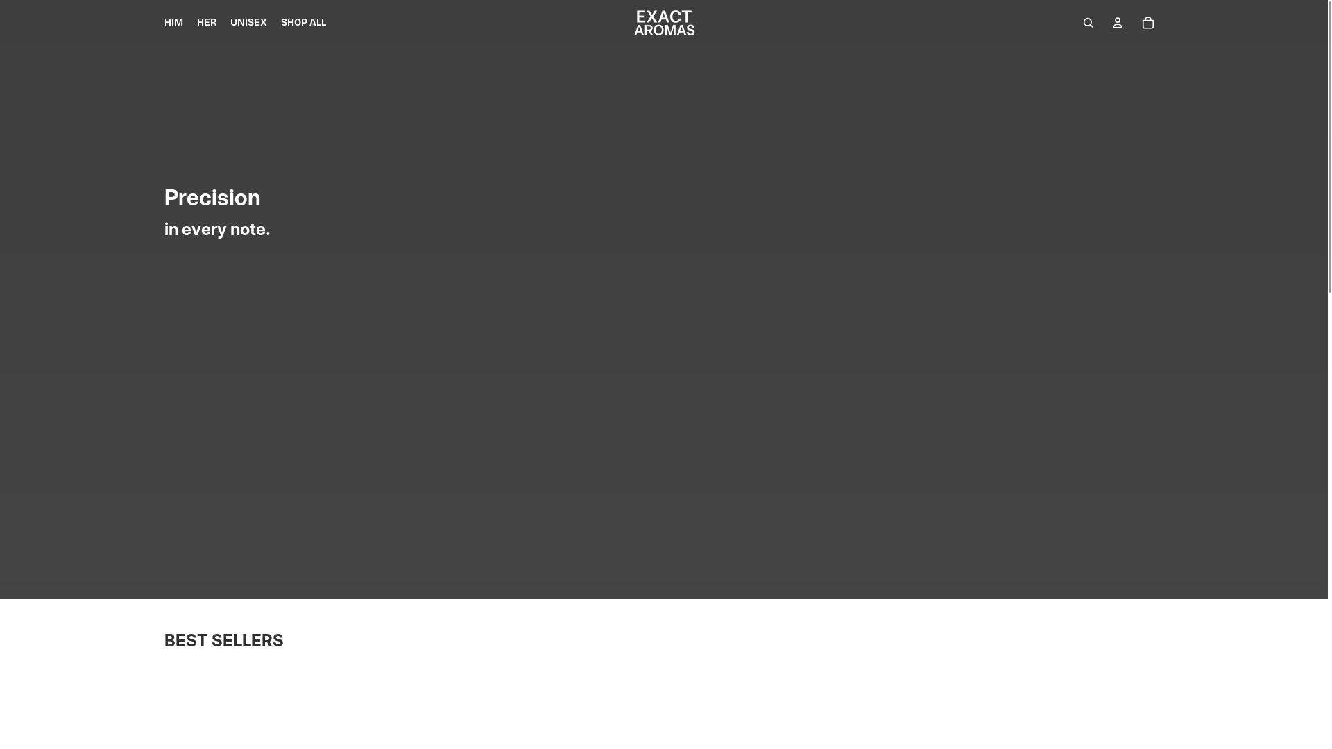 website screenshot of https://exactaromas.co.uk/