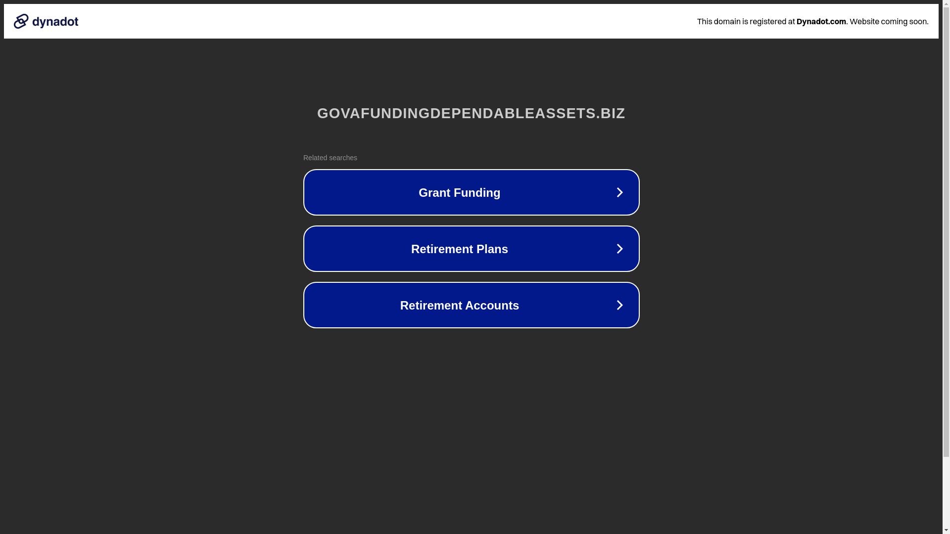 website screenshot of https://govafundingdependableassets.biz/