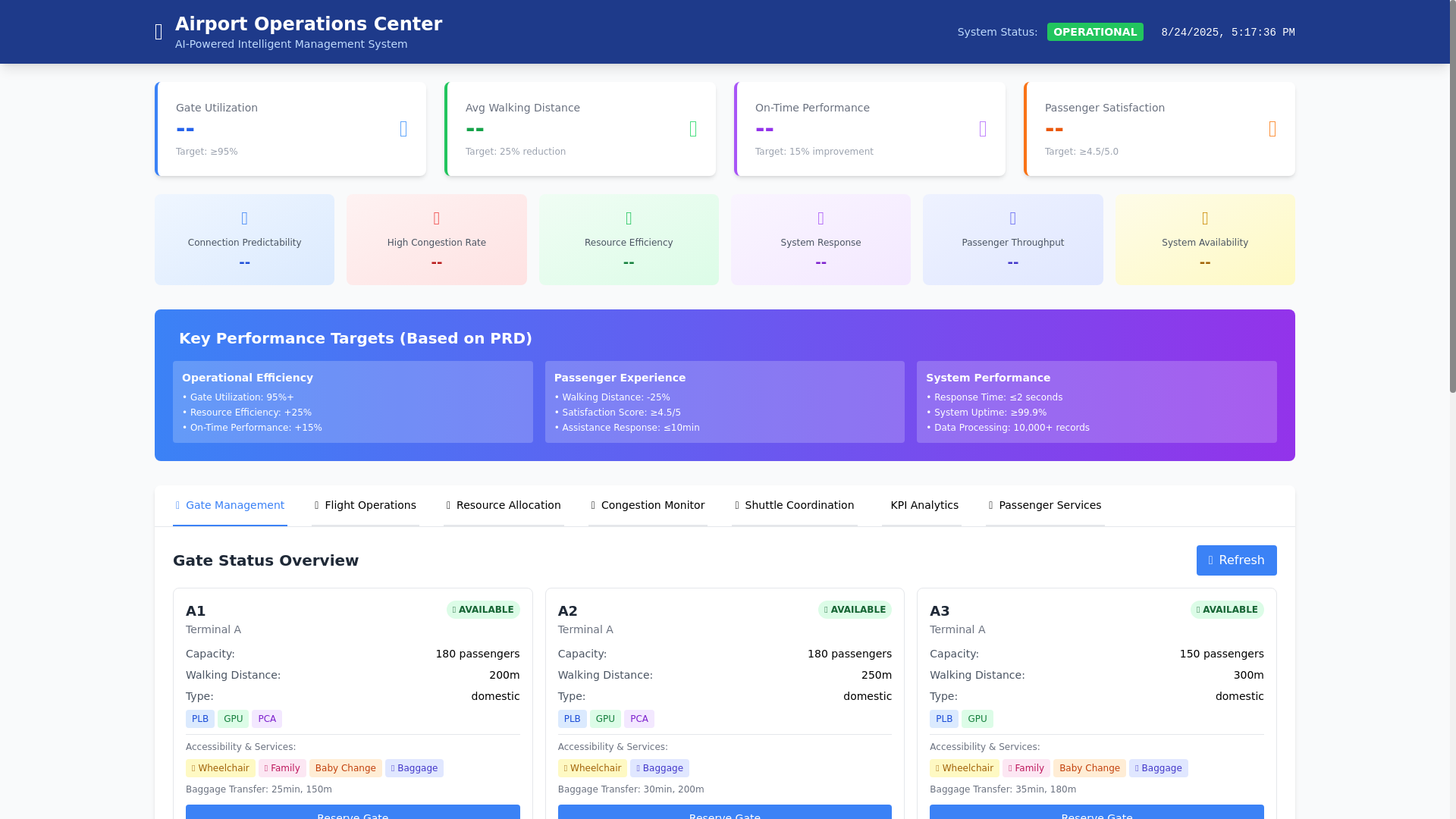 website screenshot of https://airport-ops-system.pages.dev/