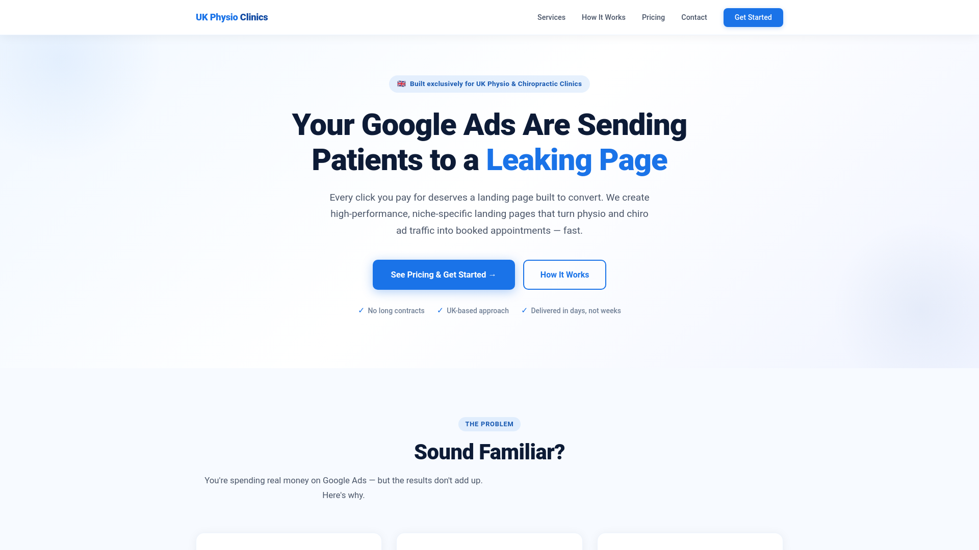 website screenshot of https://uk-physio-clinics.pages.dev/