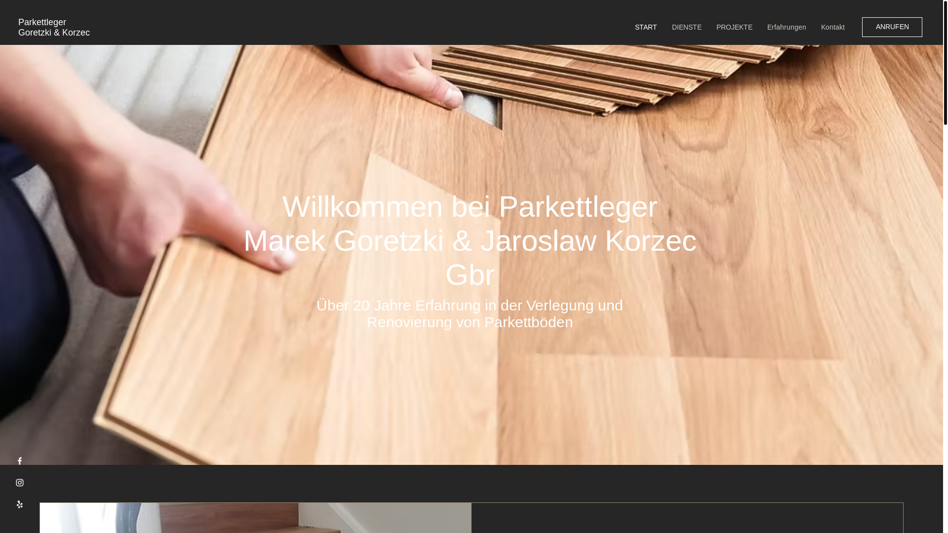website screenshot of https://parkettleger-goretzki-korzec.de/
