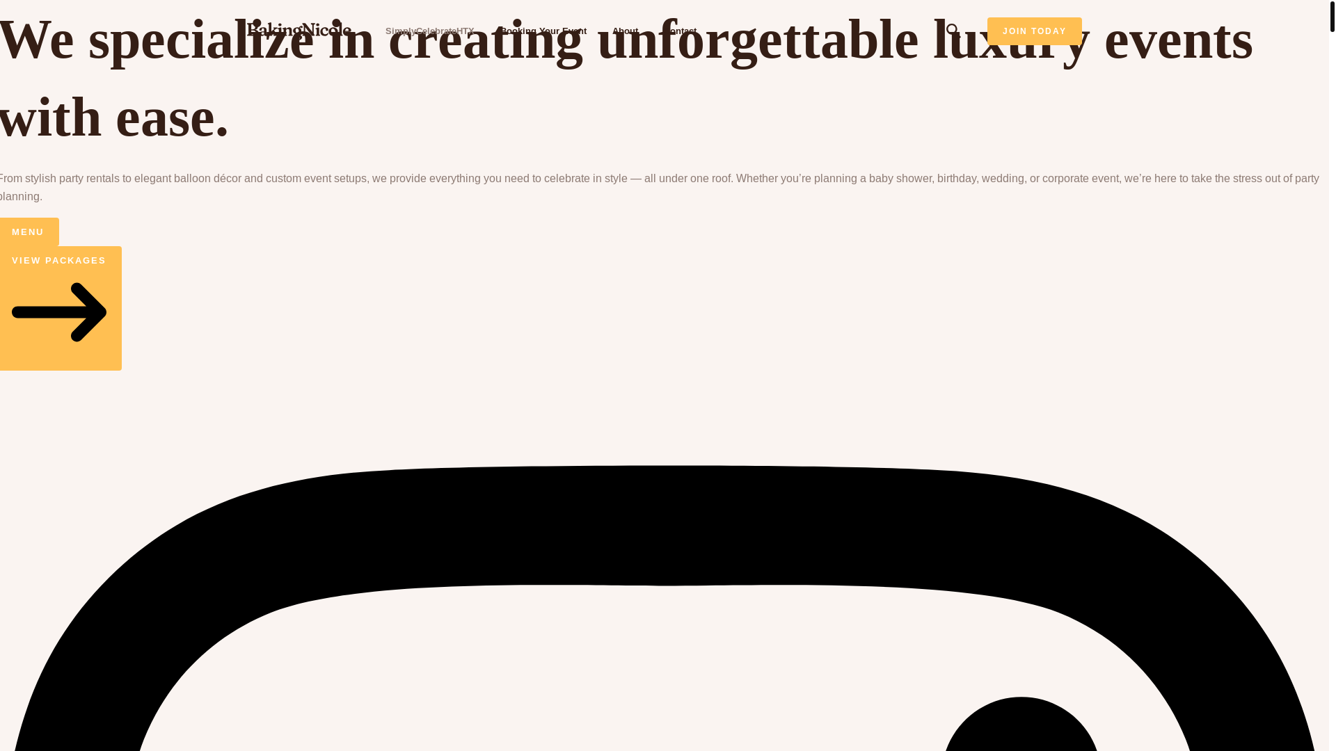 website screenshot of https://simplycelebratehtx.com/