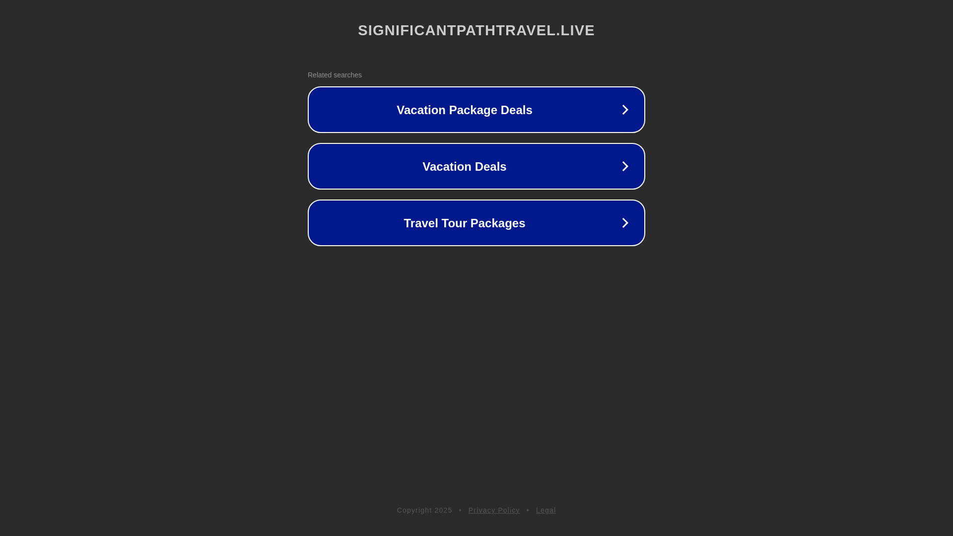 website screenshot of https://significantpathtravel.live/