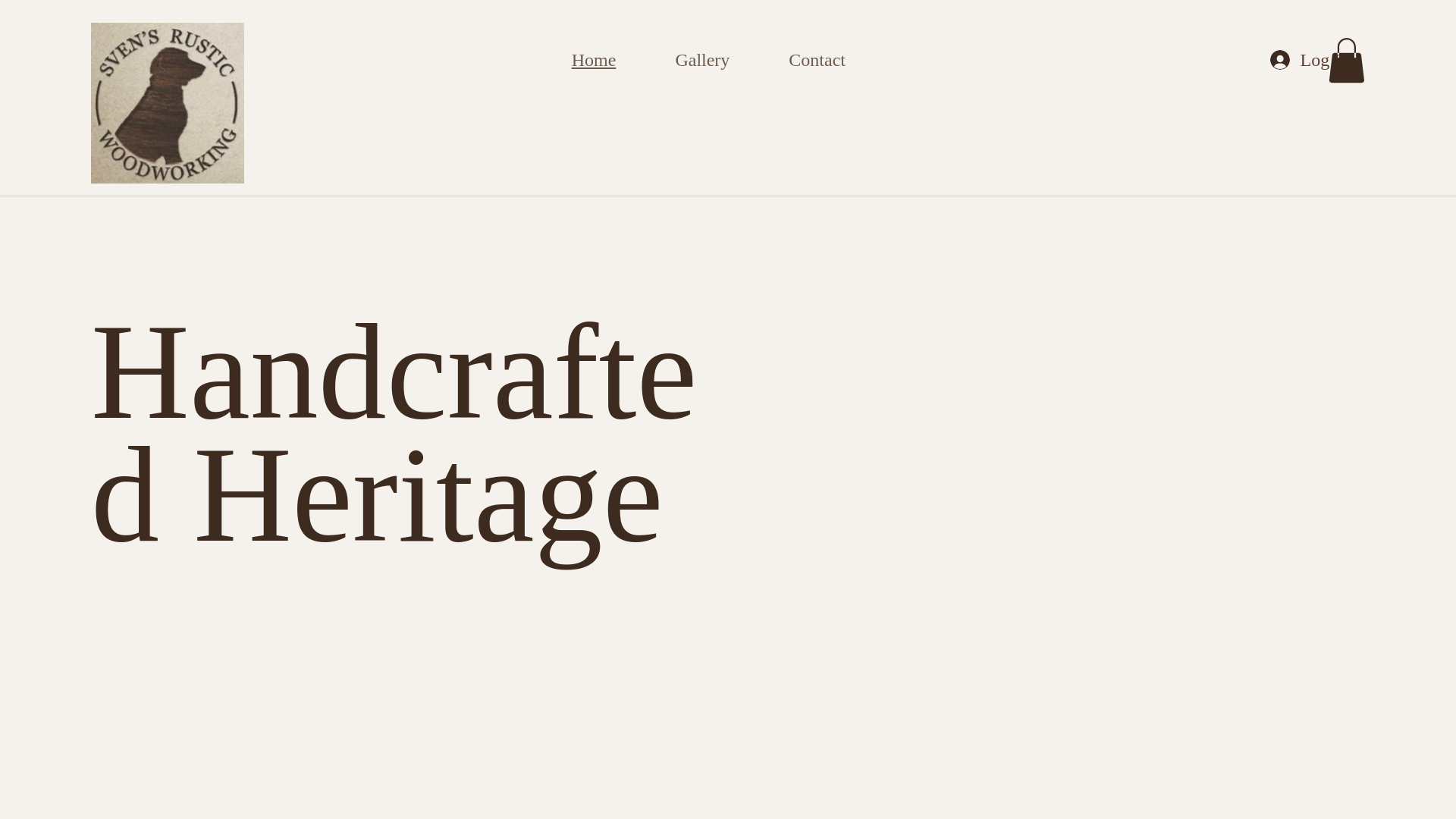 website screenshot of https://svensrusticwoodworking.com/
