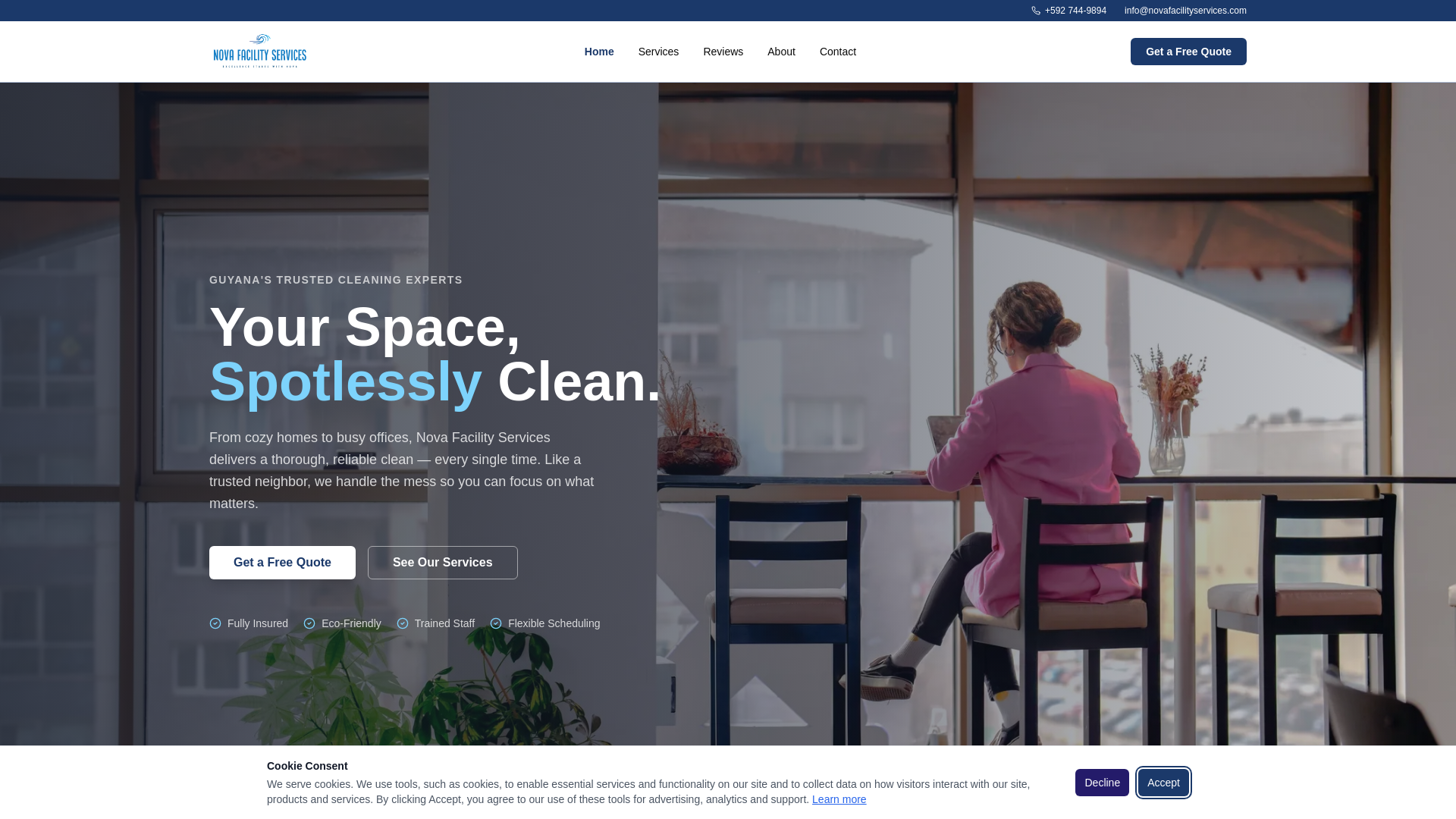 website screenshot of https://nova-facilityservices.com/