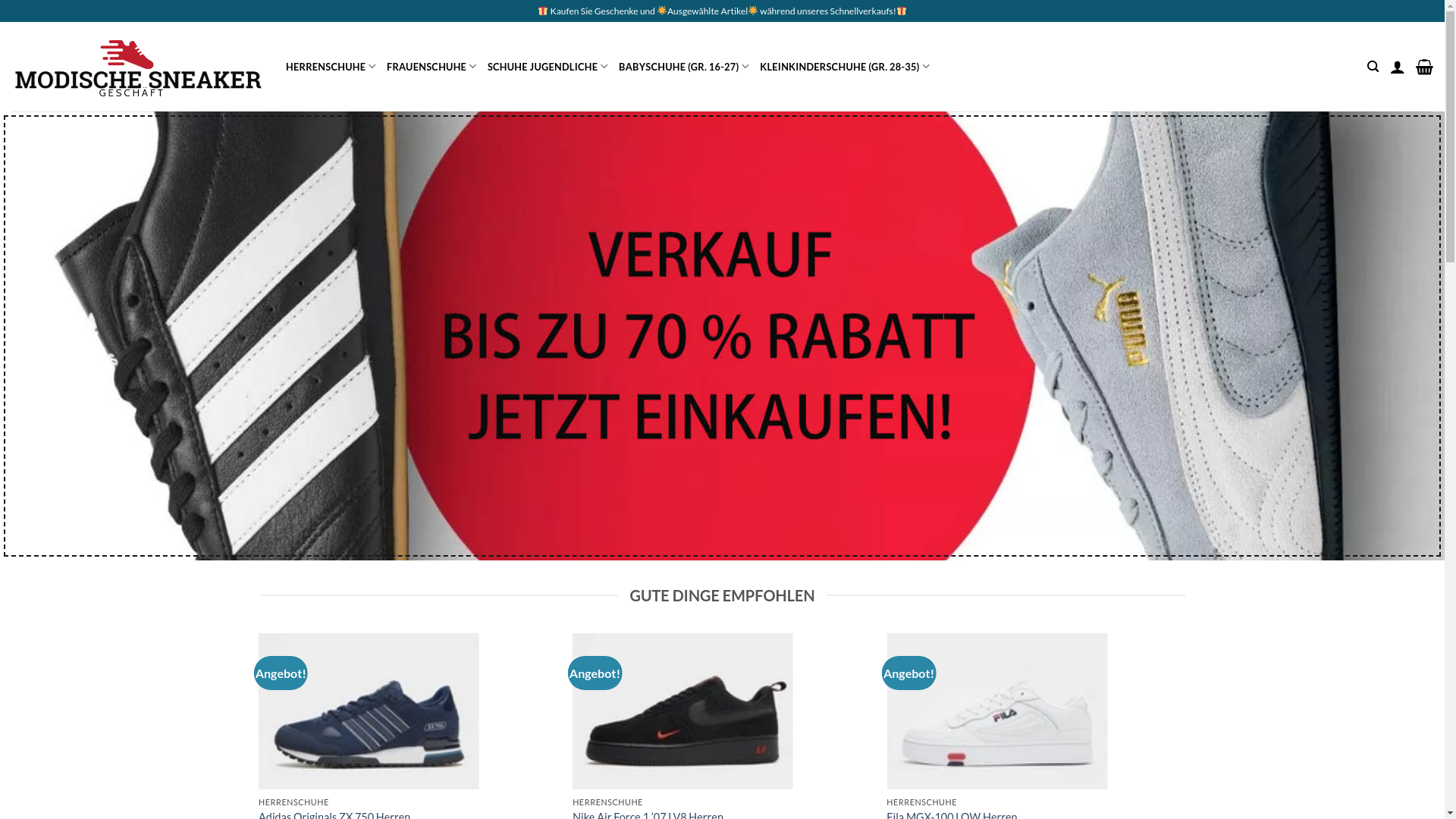 website screenshot of https://fashionsportschuhe.com/