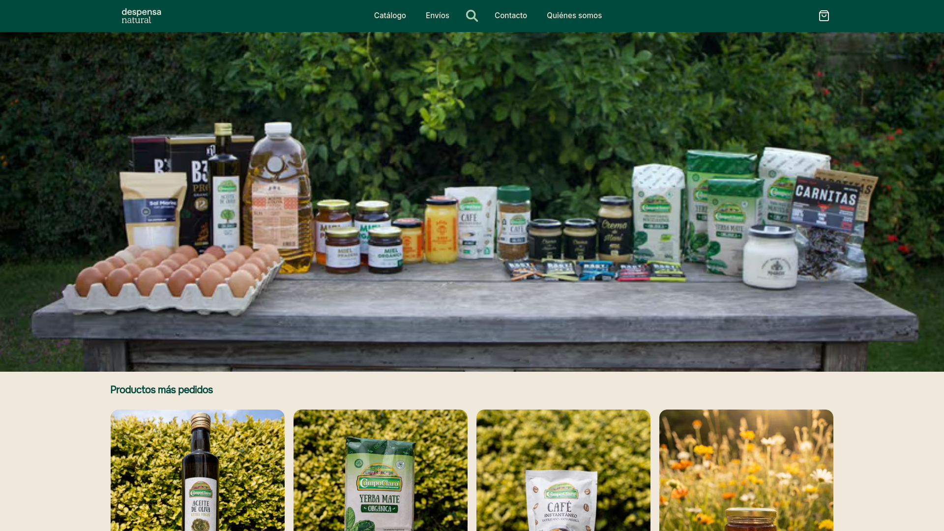 website screenshot of https://despensanatural.shop/