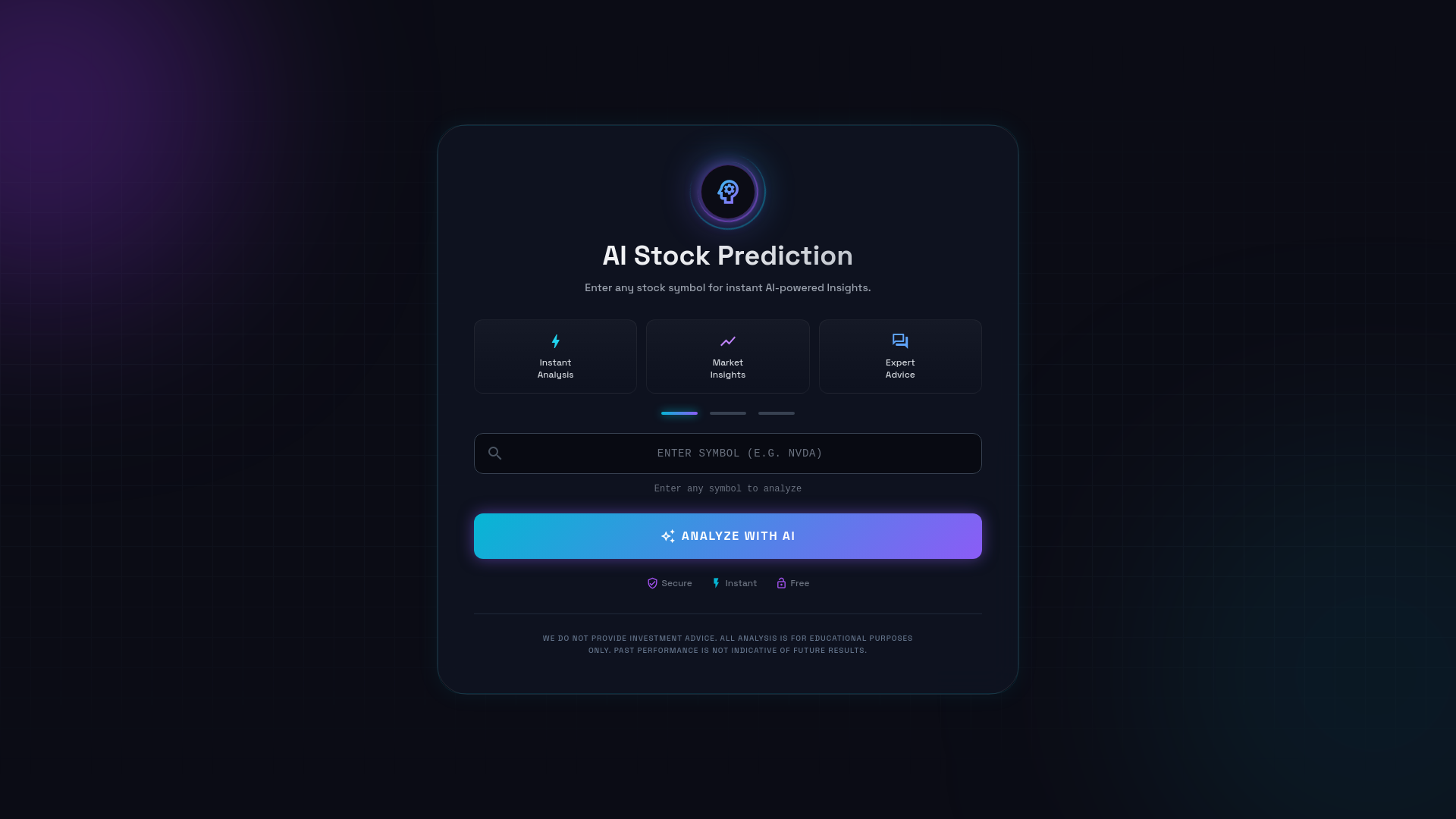 website screenshot of https://stocksein1.top