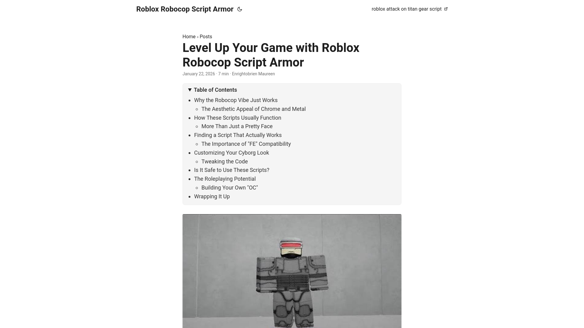 website screenshot of https://roblox-robocop-script-armor.pages.dev/