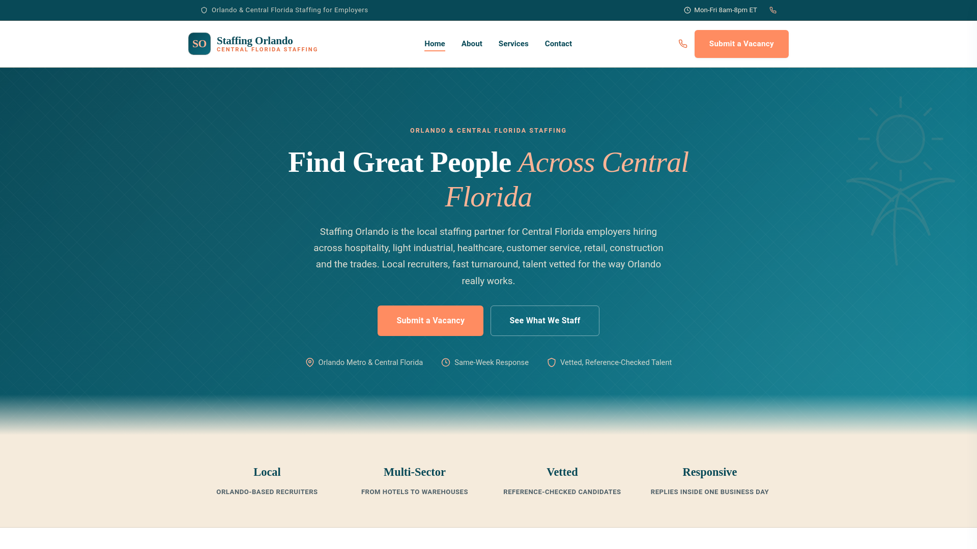 website screenshot of https://staffing-orlando.pages.dev/