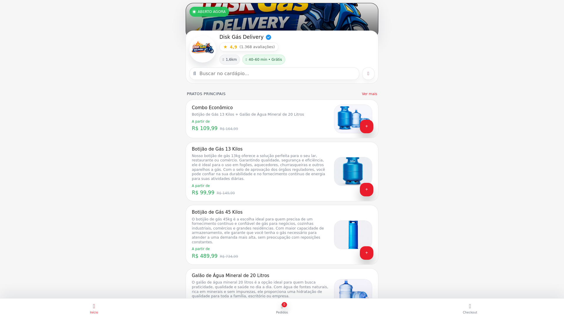 website screenshot of https://diskgasdelivery.shop/