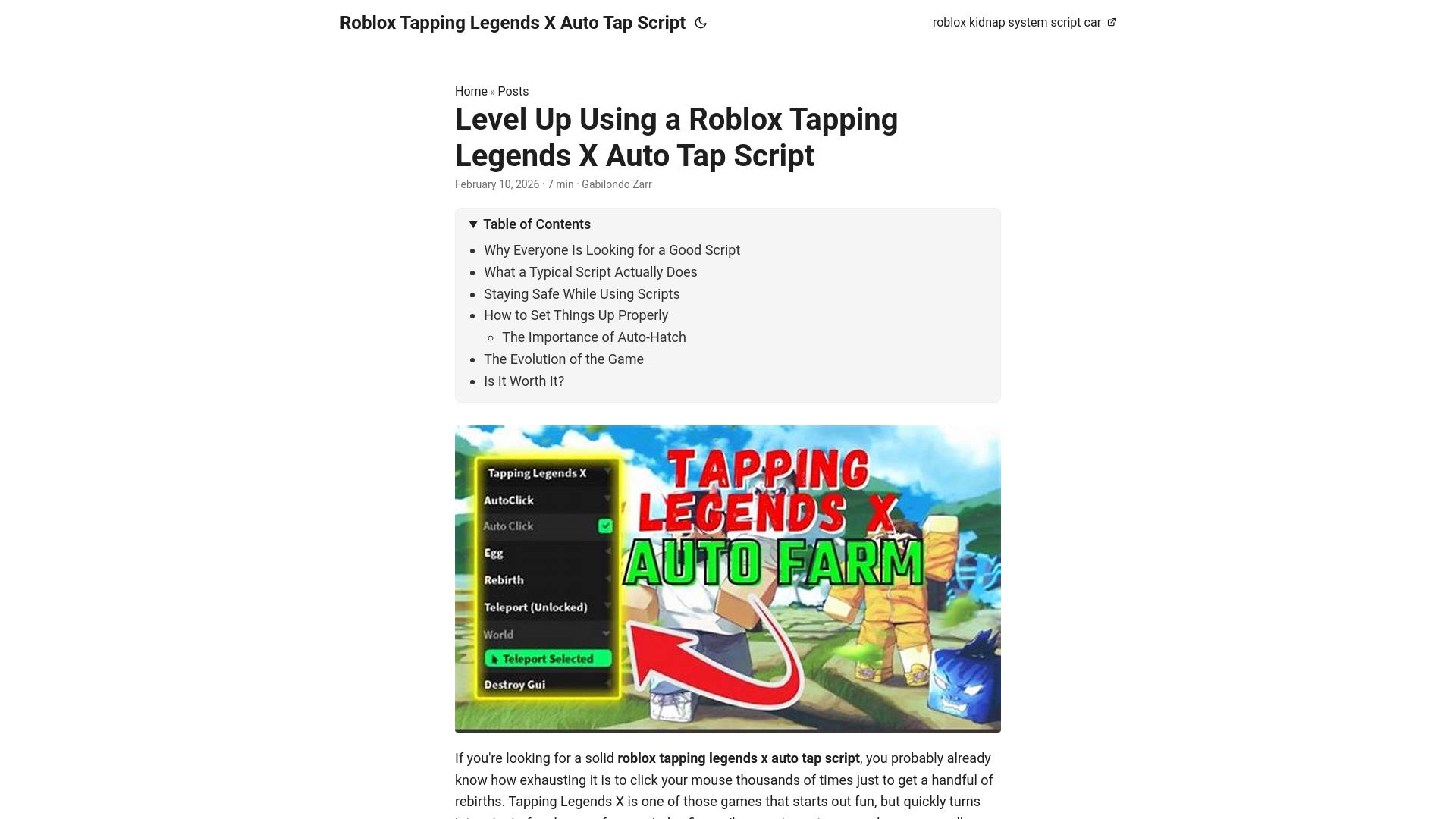 website screenshot of https://roblox-tapping-legends-x-auto-tap-script.pages.dev/