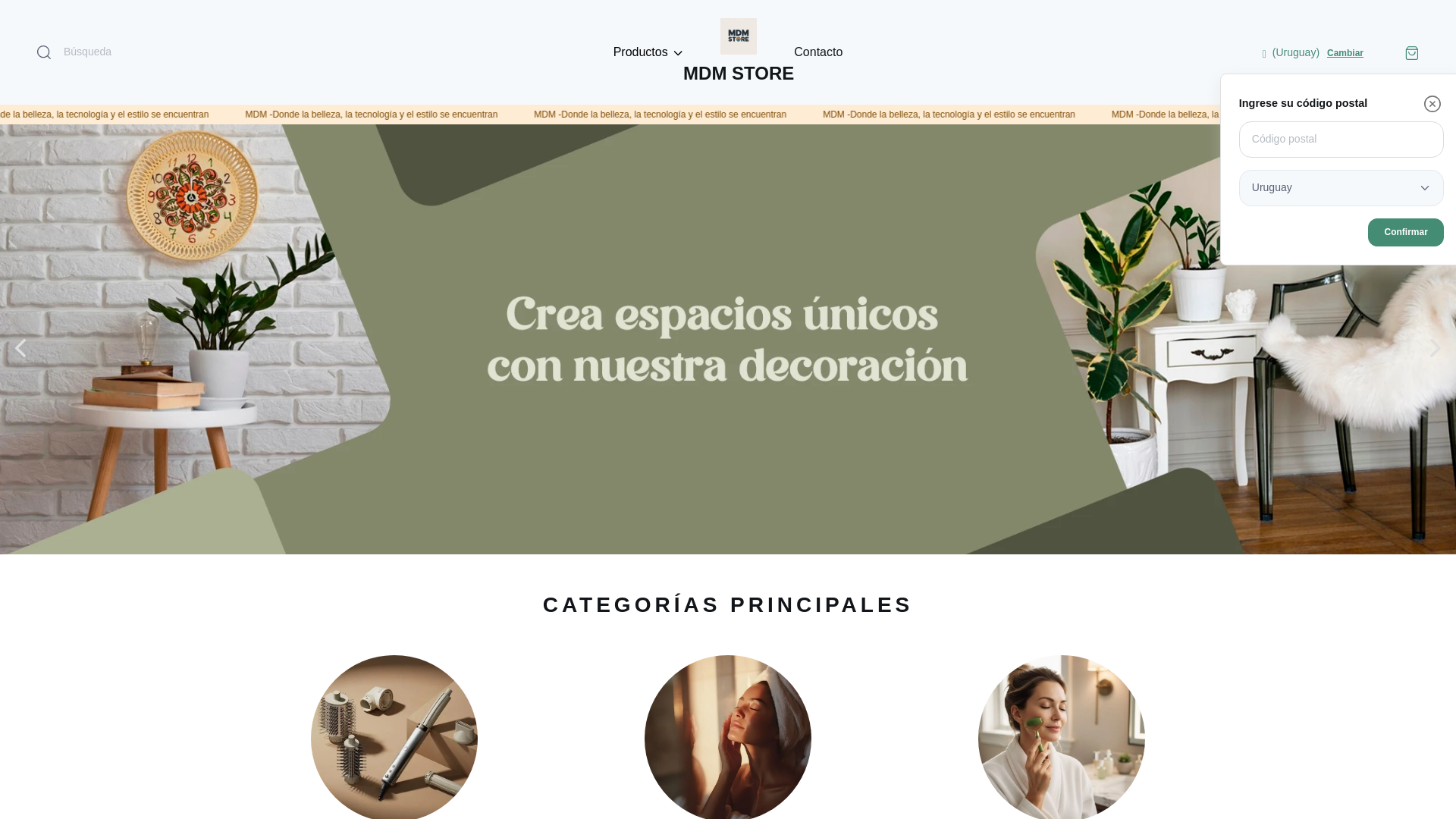 website screenshot of https://mdmstoreuy.site/