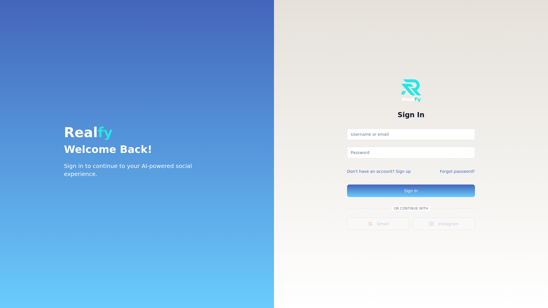 website screenshot of https://testbeta-realfy.com/