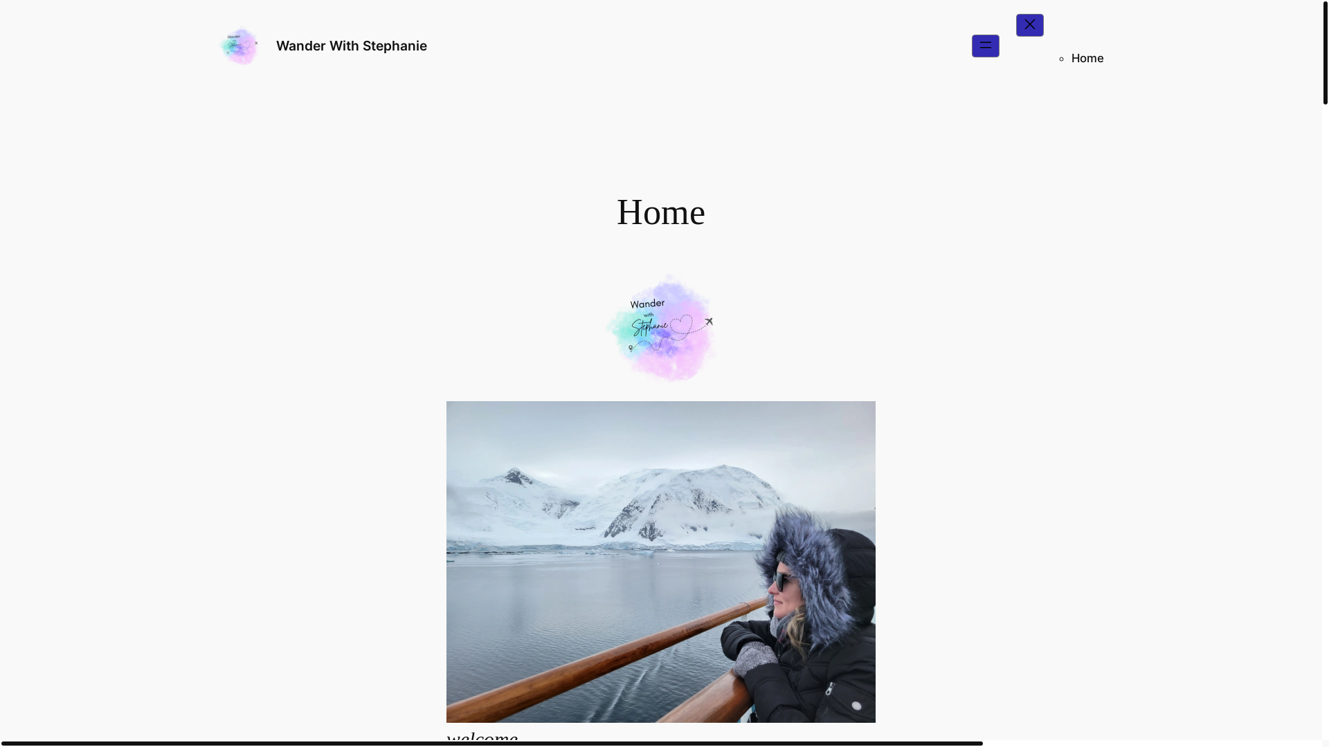 website screenshot of https://wanderwithstephanie.com/