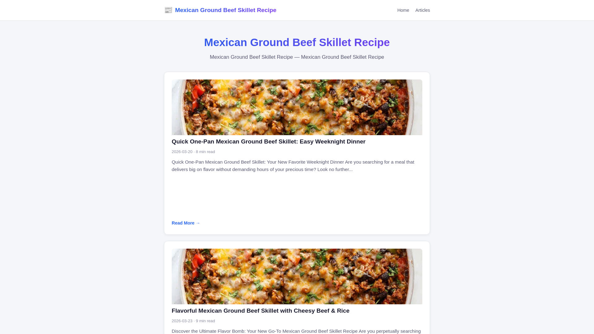 website screenshot of https://mexican-ground-beef-skillet-recipe.pages.dev/