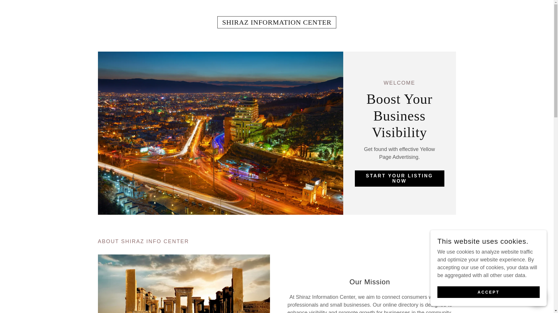website screenshot of https://shirazinformationcenter.com/