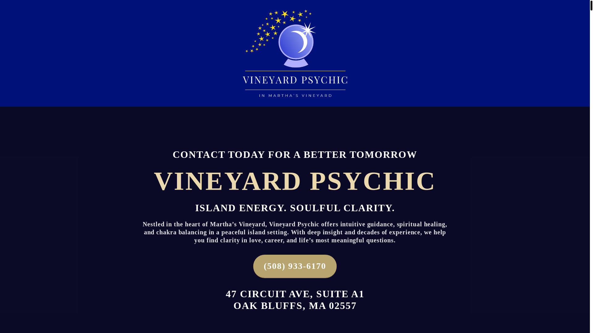 website screenshot of https://marthasvineyardpsychic.com/