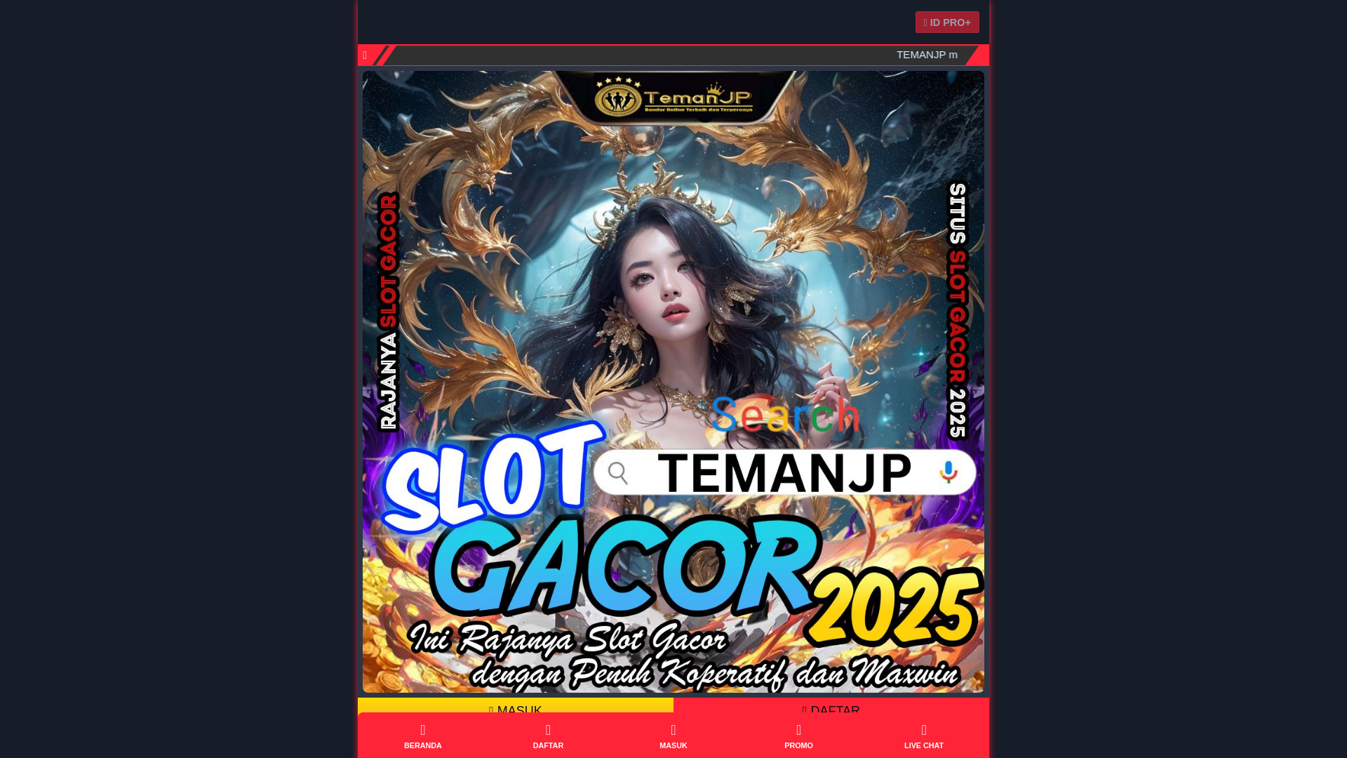 website screenshot of https://temanjp-e9w.pages.dev/