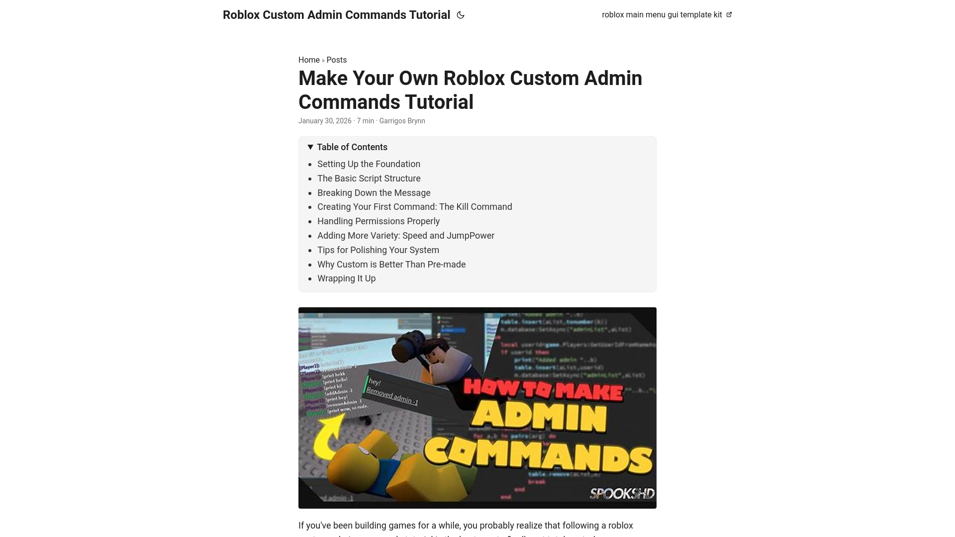 website screenshot of https://roblox-custom-admin-commands-tutorial.pages.dev/