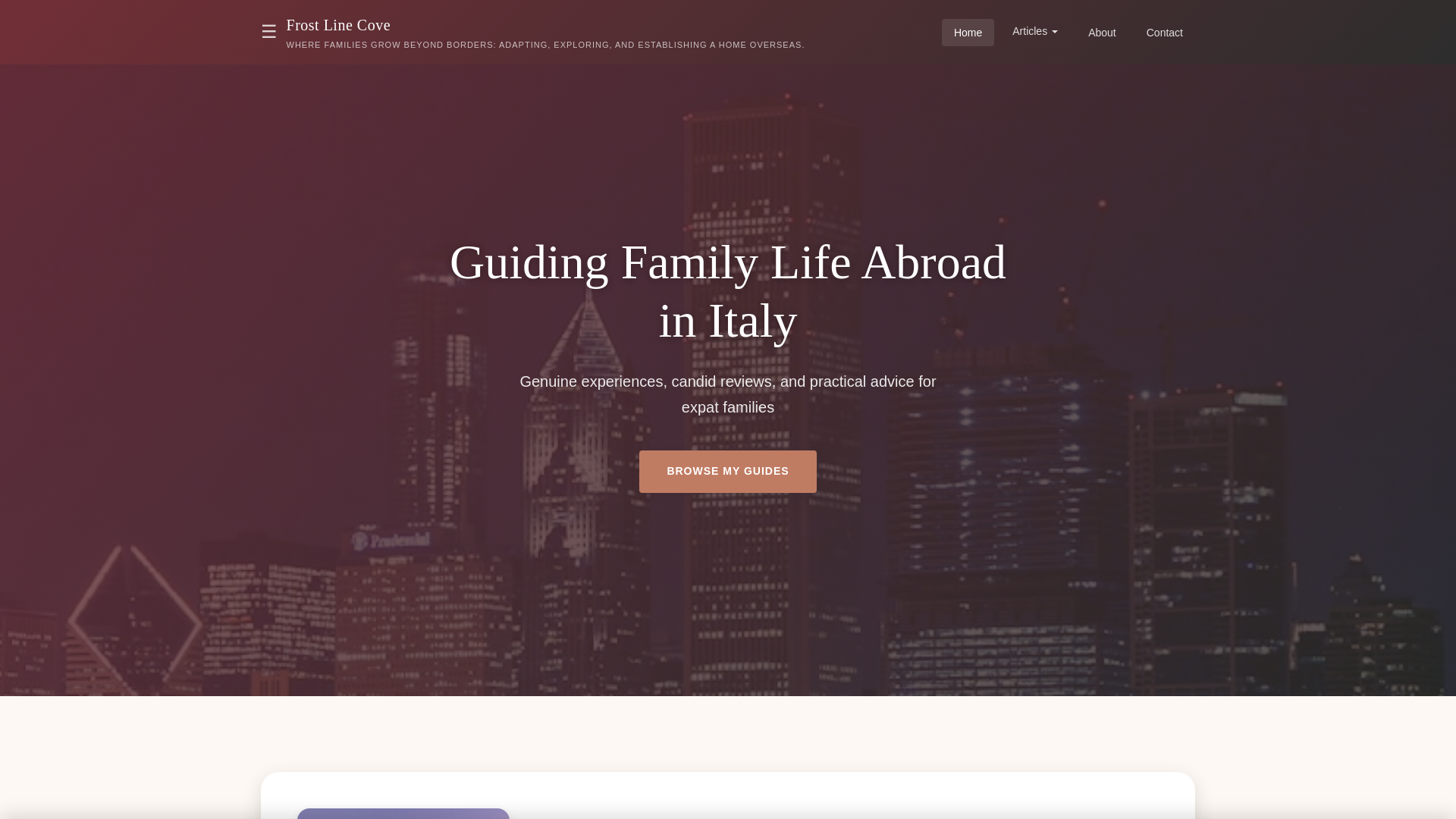 website screenshot of https://frostlinecove.xyz