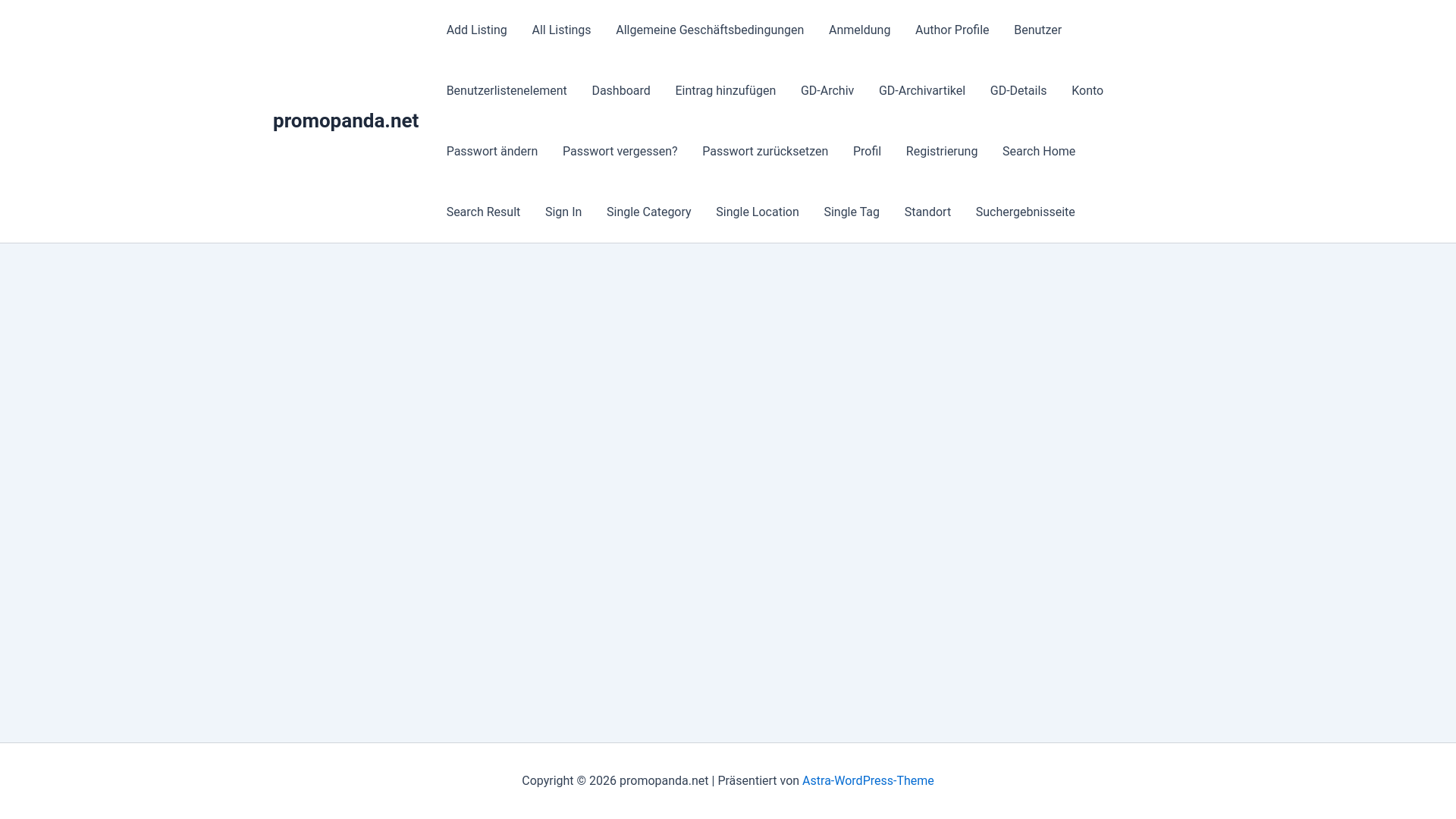 website screenshot of https://promopanda.net/