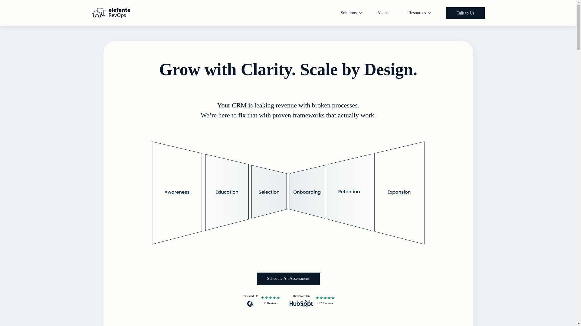 website screenshot of https://elefanterevopssuccess.com/