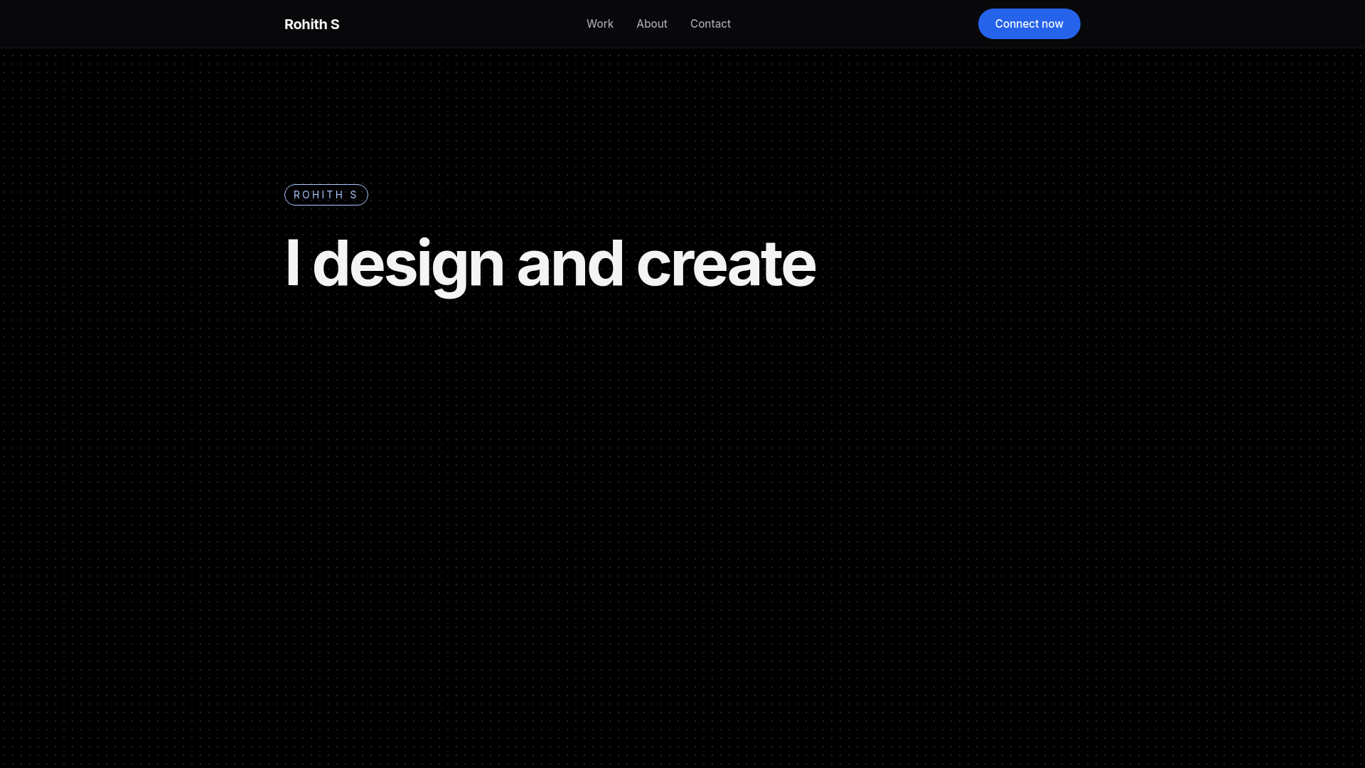 website screenshot of https://rohiths.in