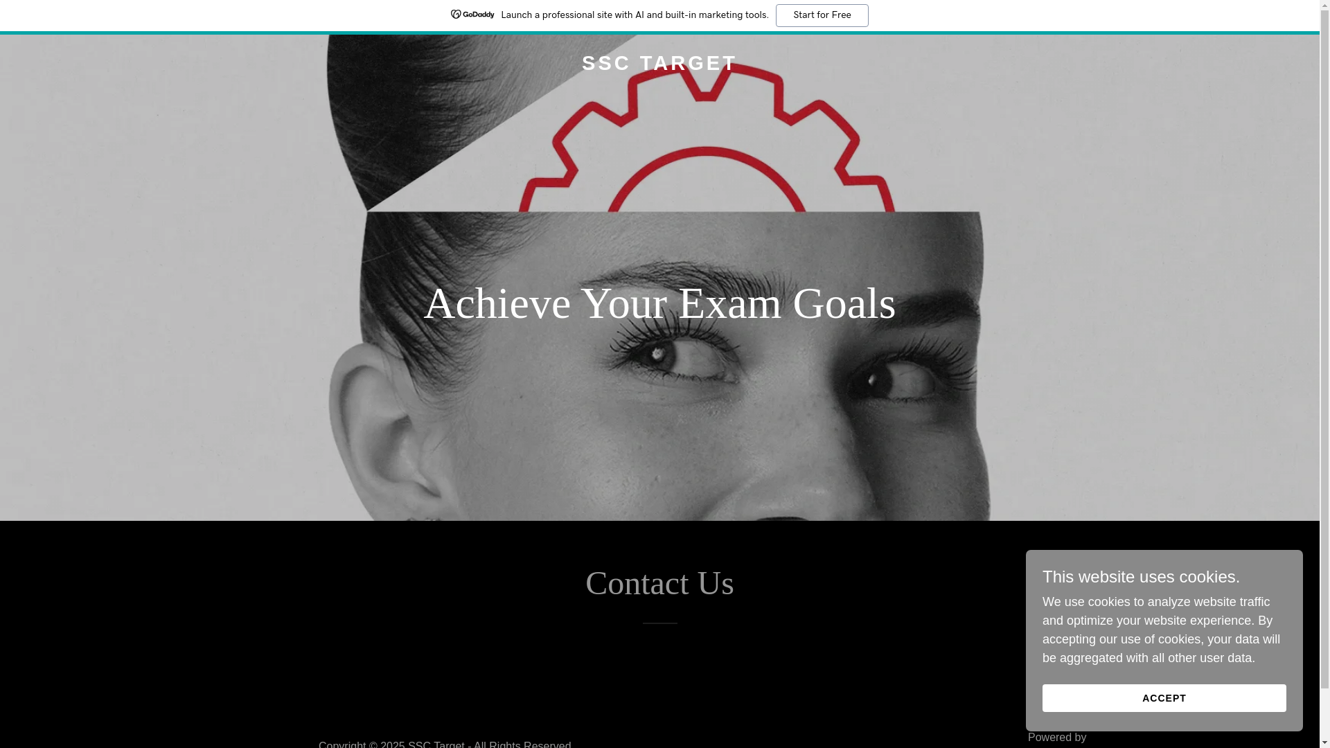 website screenshot of https://ssctarget.in/