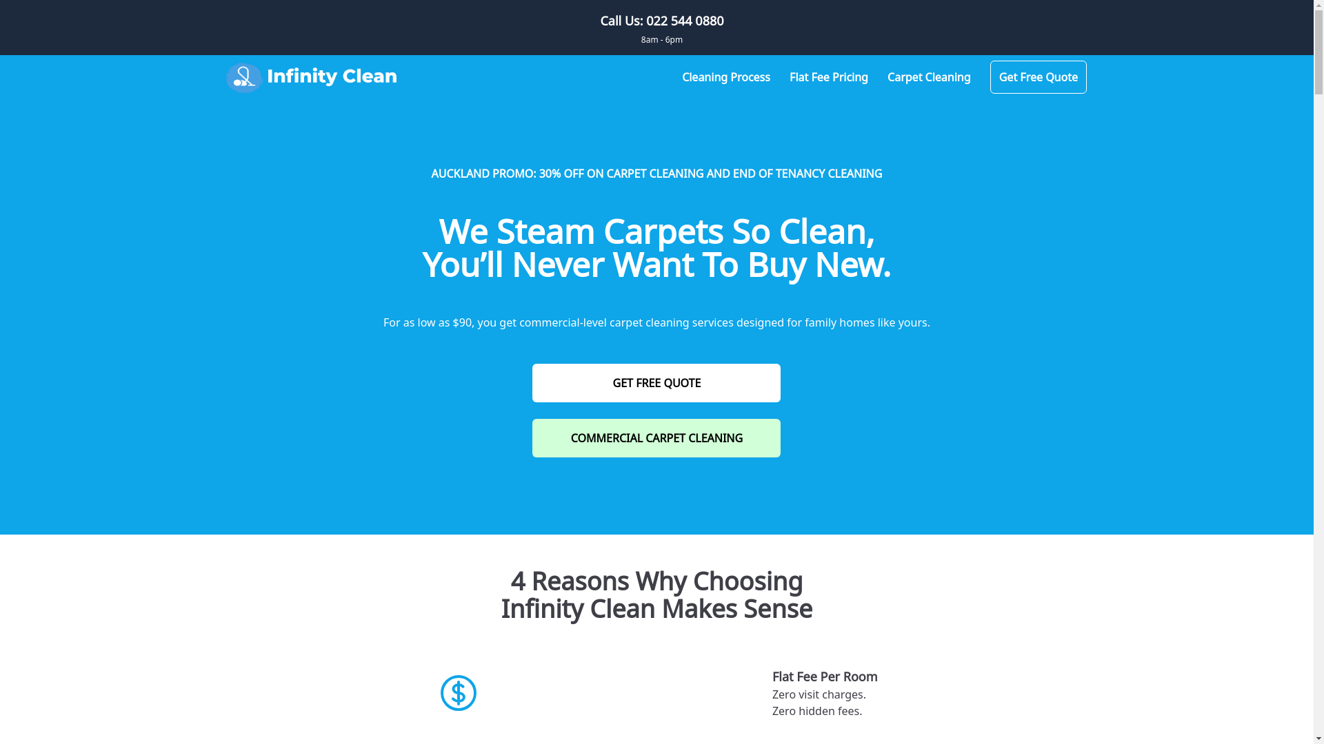 website screenshot of https://infinityclean.pages.dev/