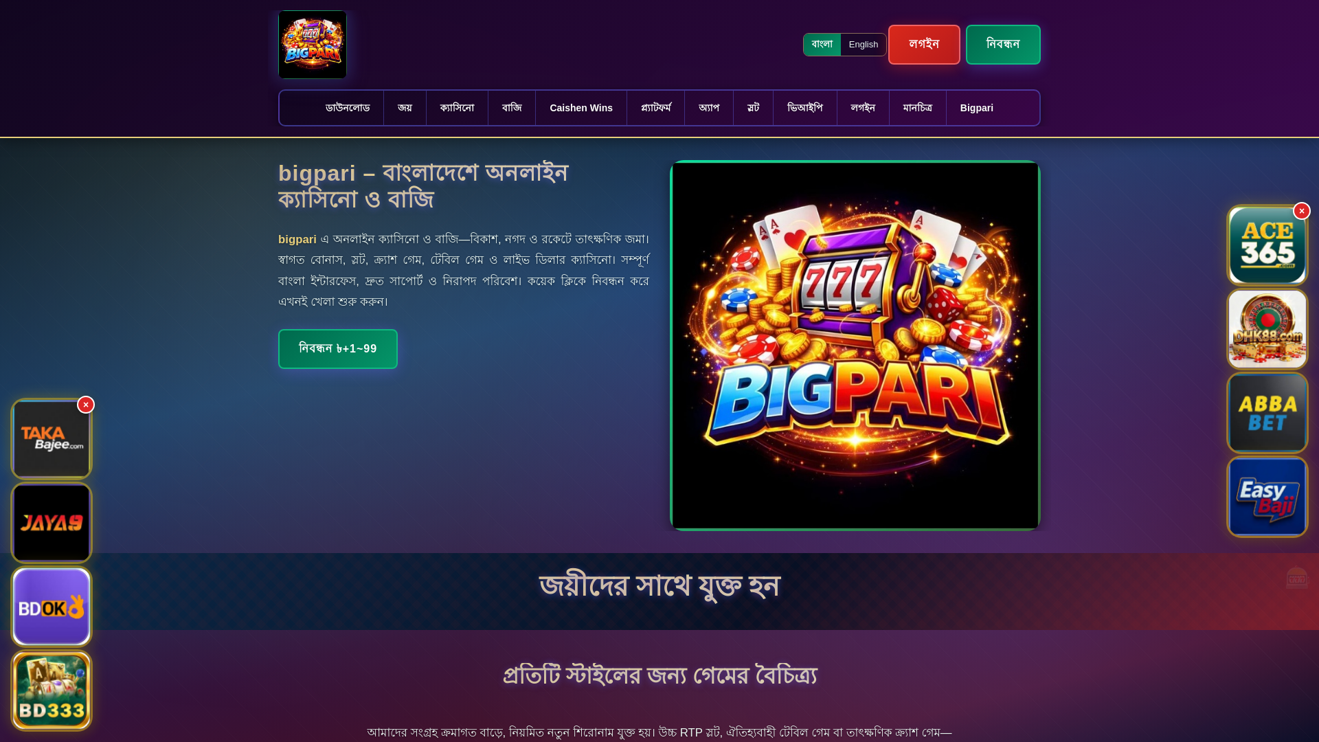 website screenshot of https://bigpariek.com/