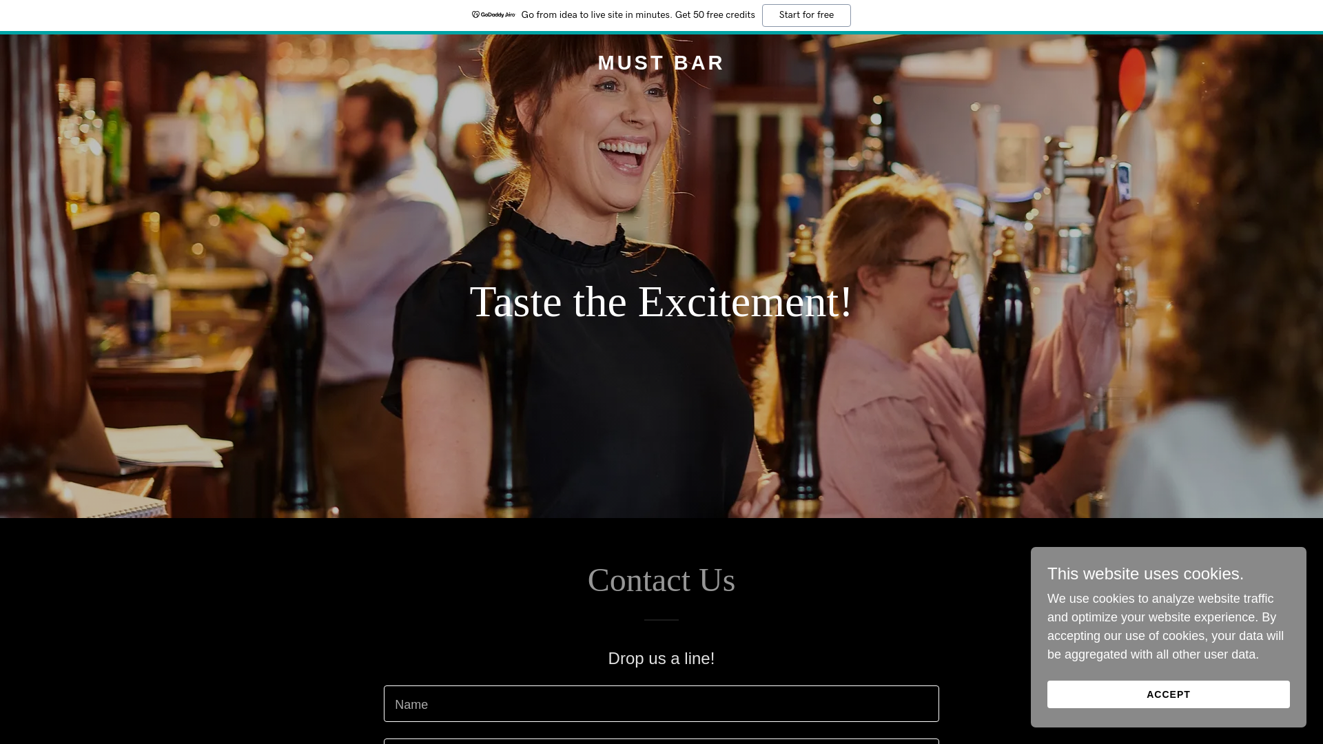 website screenshot of https://mustbardoreen.com.au