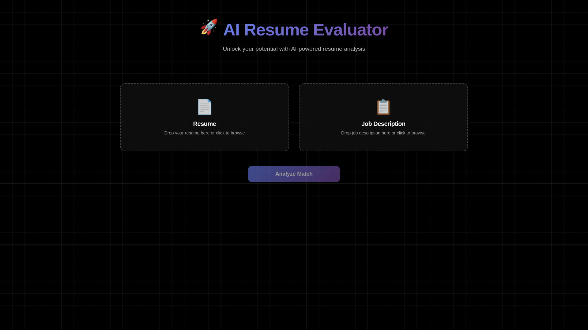 website screenshot of https://airesumeevaluator.ninja/