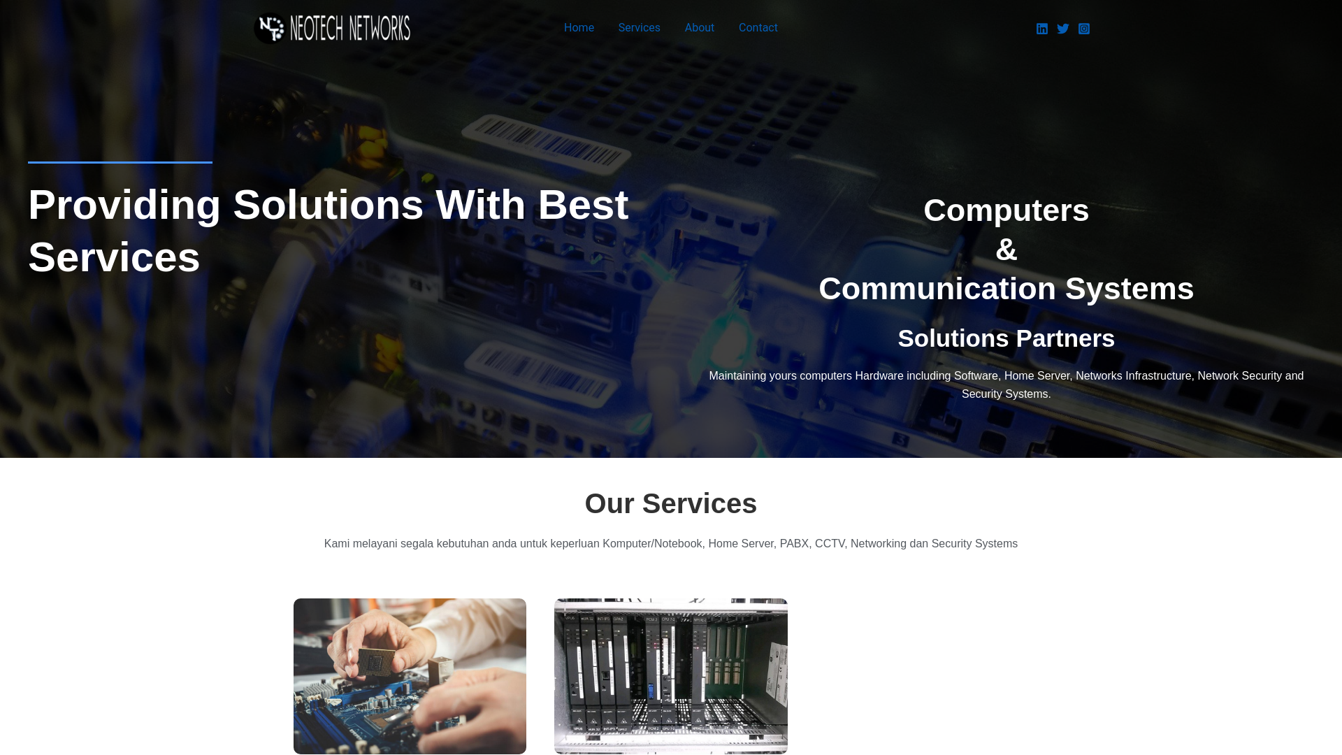 website screenshot of https://neotechnetworks.biz.id/