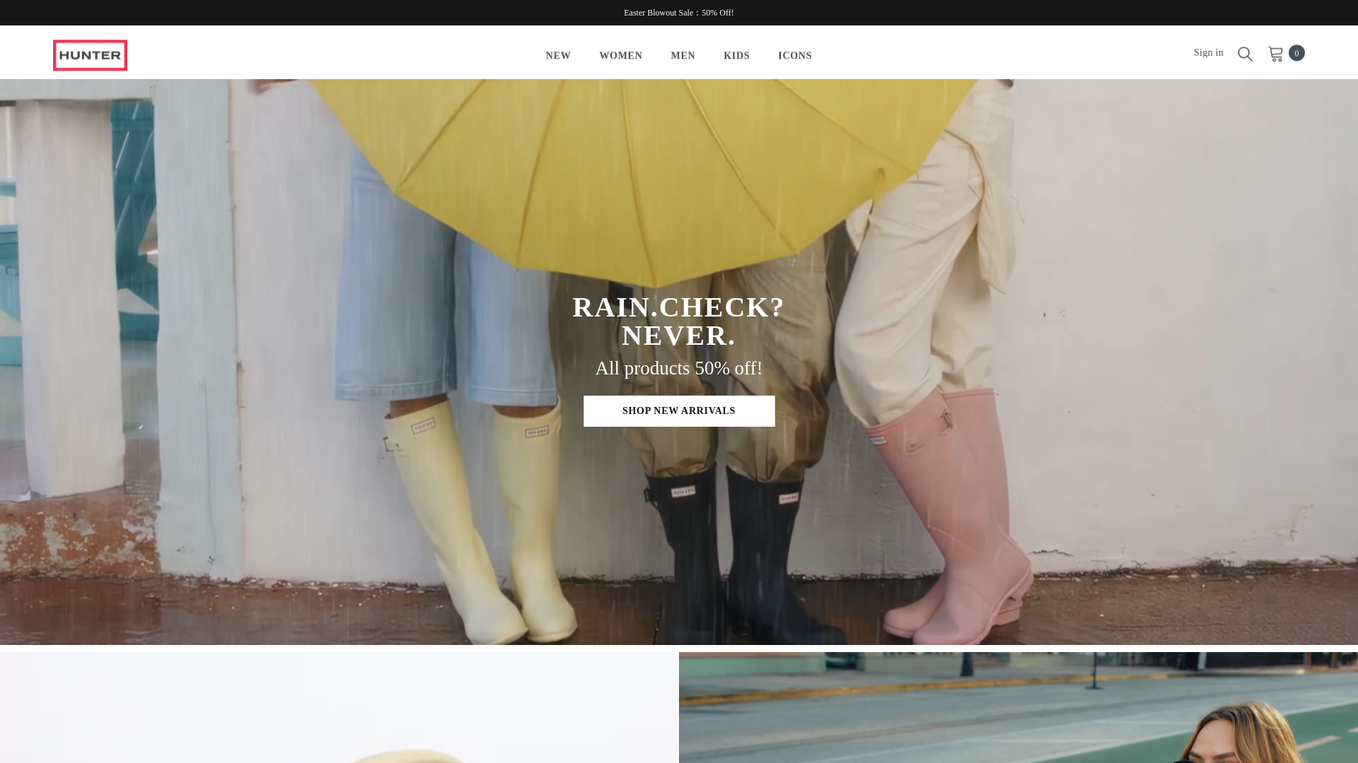website screenshot of https://hunterbootshub.com