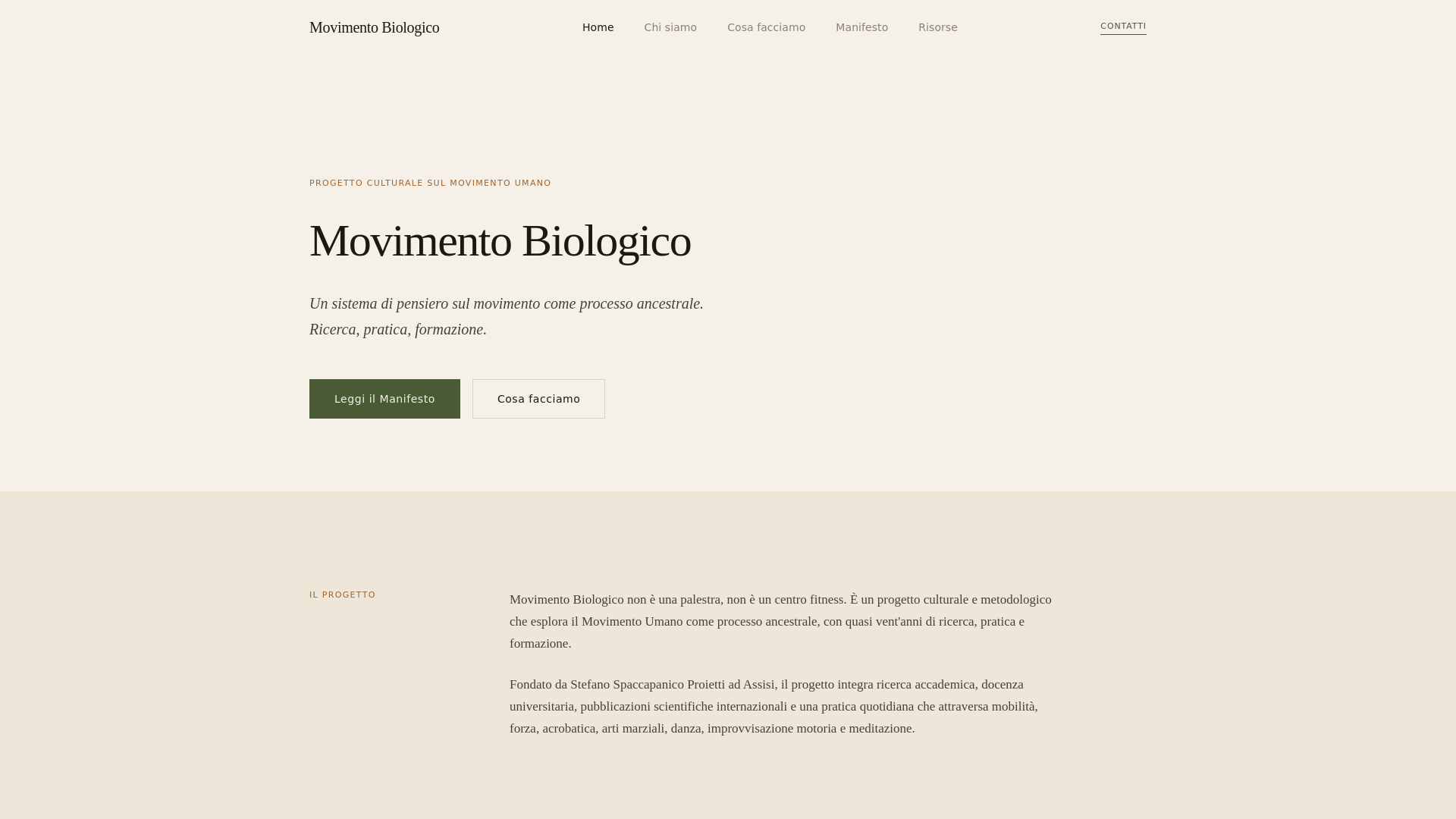 website screenshot of https://movimento-biologico-astro.pages.dev/
