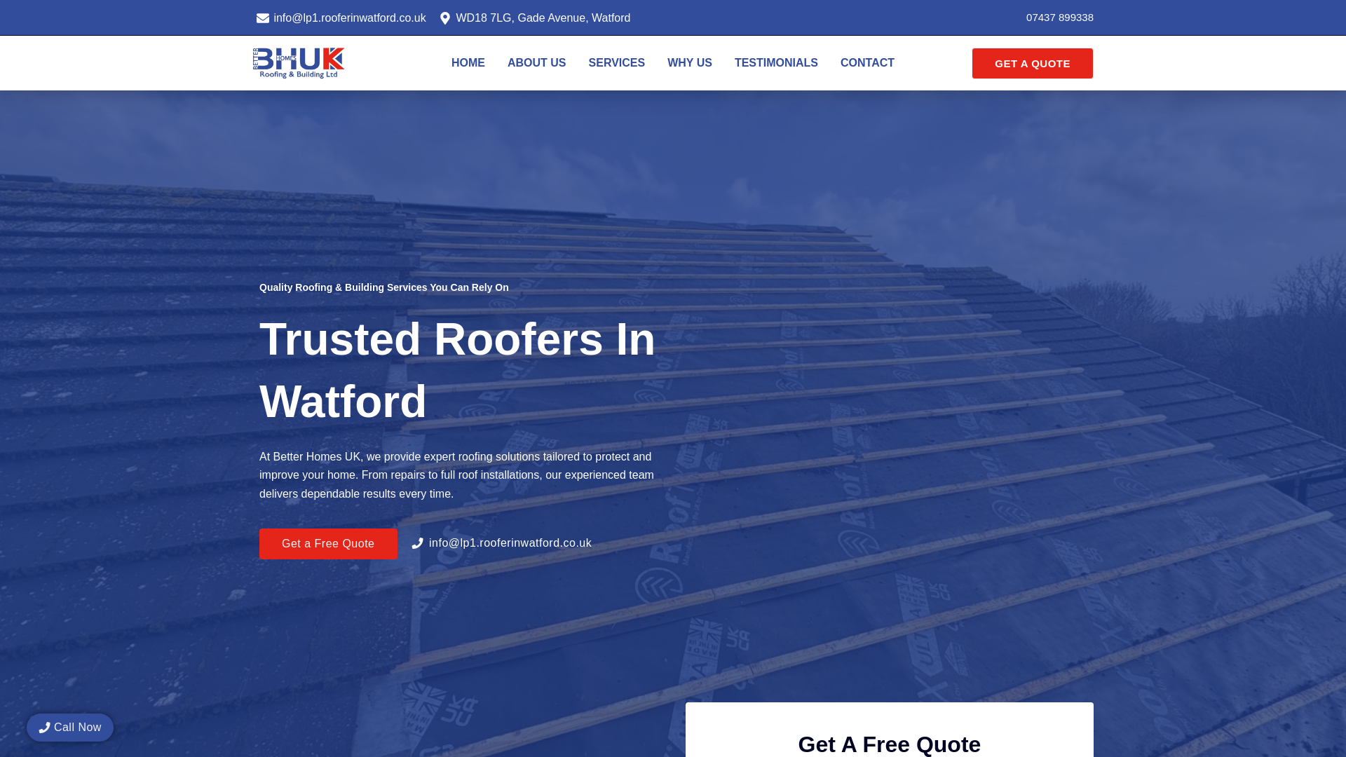 website screenshot of https://roofersbricketwood.co.uk/