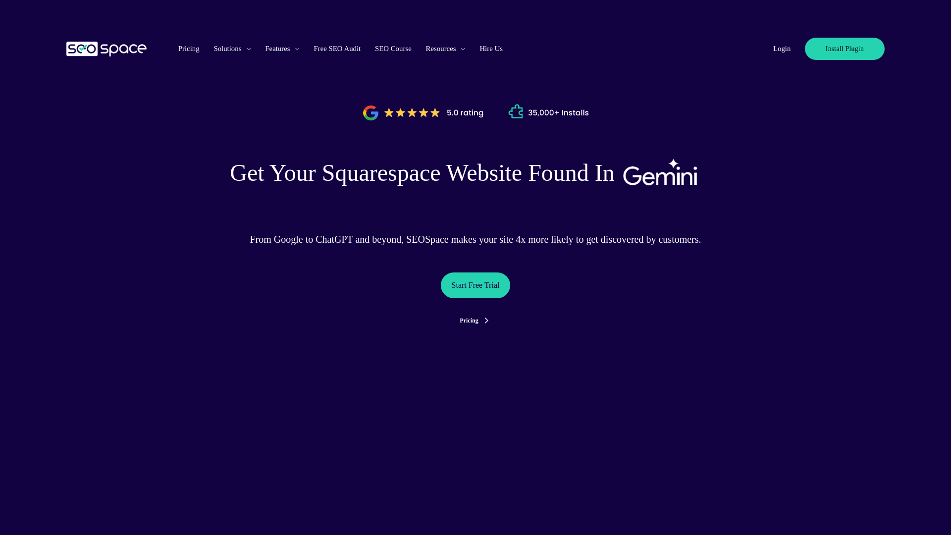 website screenshot of https://seospacemore.co/
