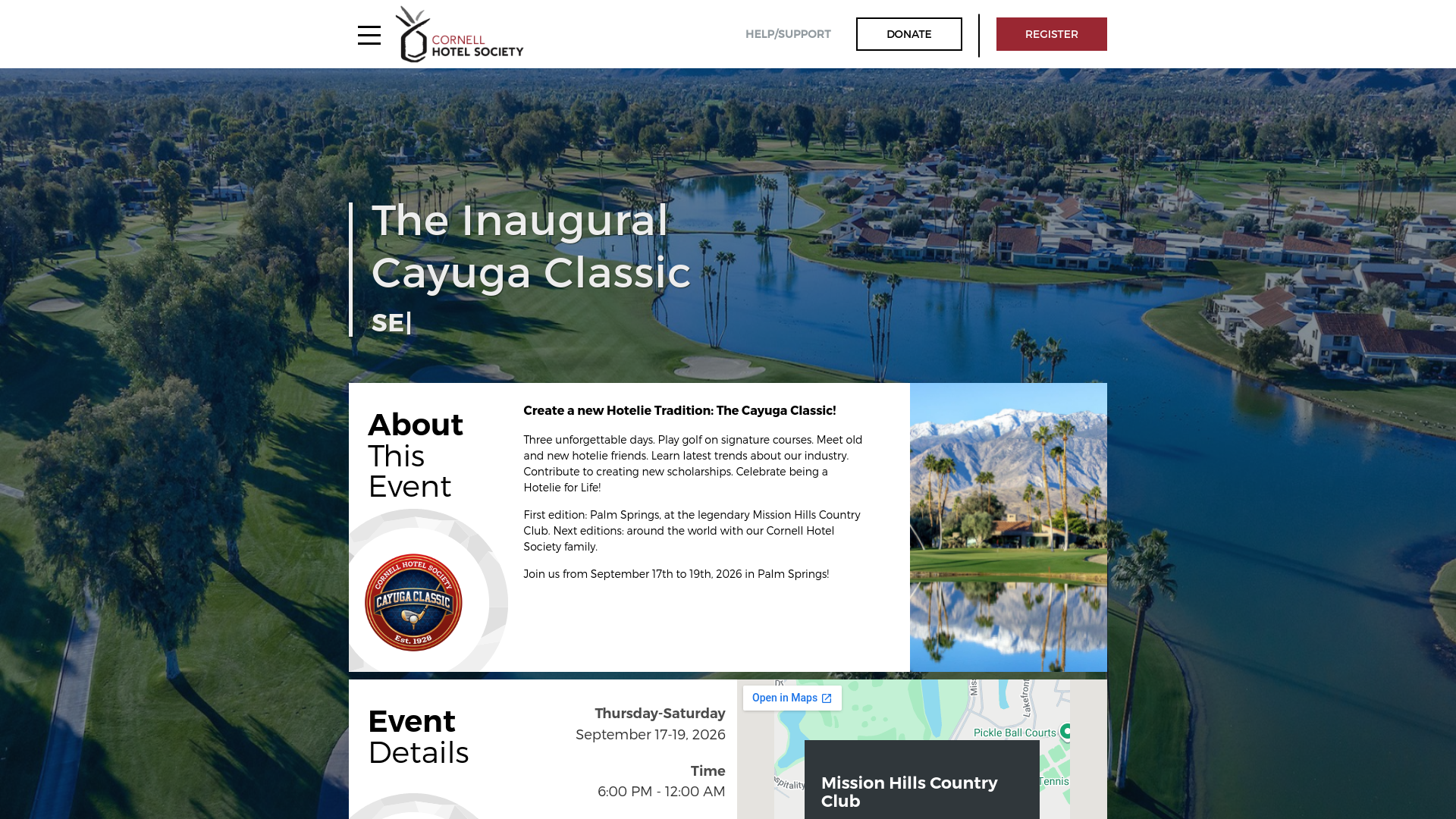 website screenshot of https://cayugaclassic.com/