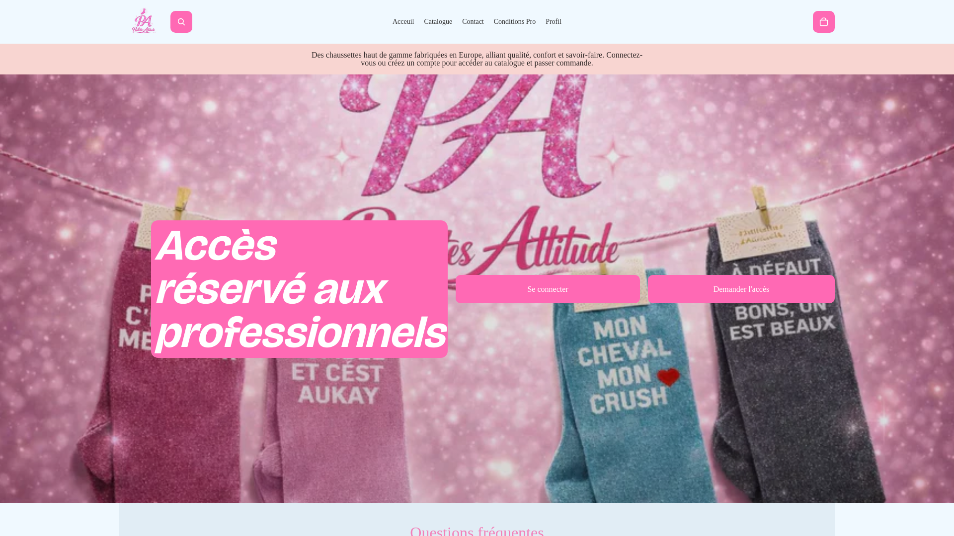 website screenshot of https://paillettesattitudeb2b.com/