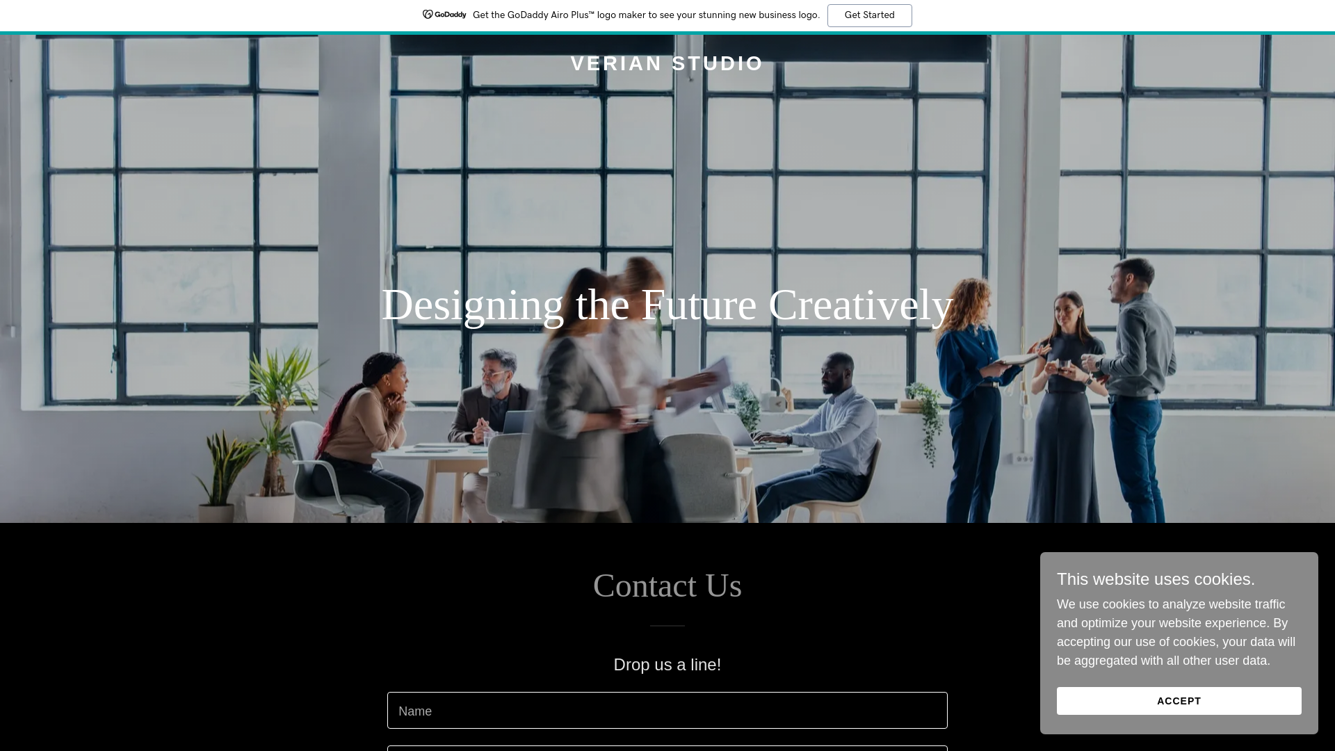 website screenshot of https://verianstudio.com/