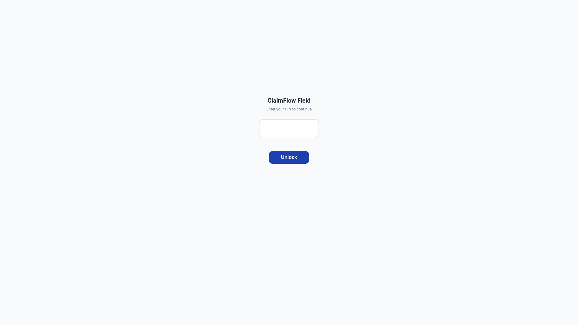 website screenshot of https://claimflow-field.pages.dev/