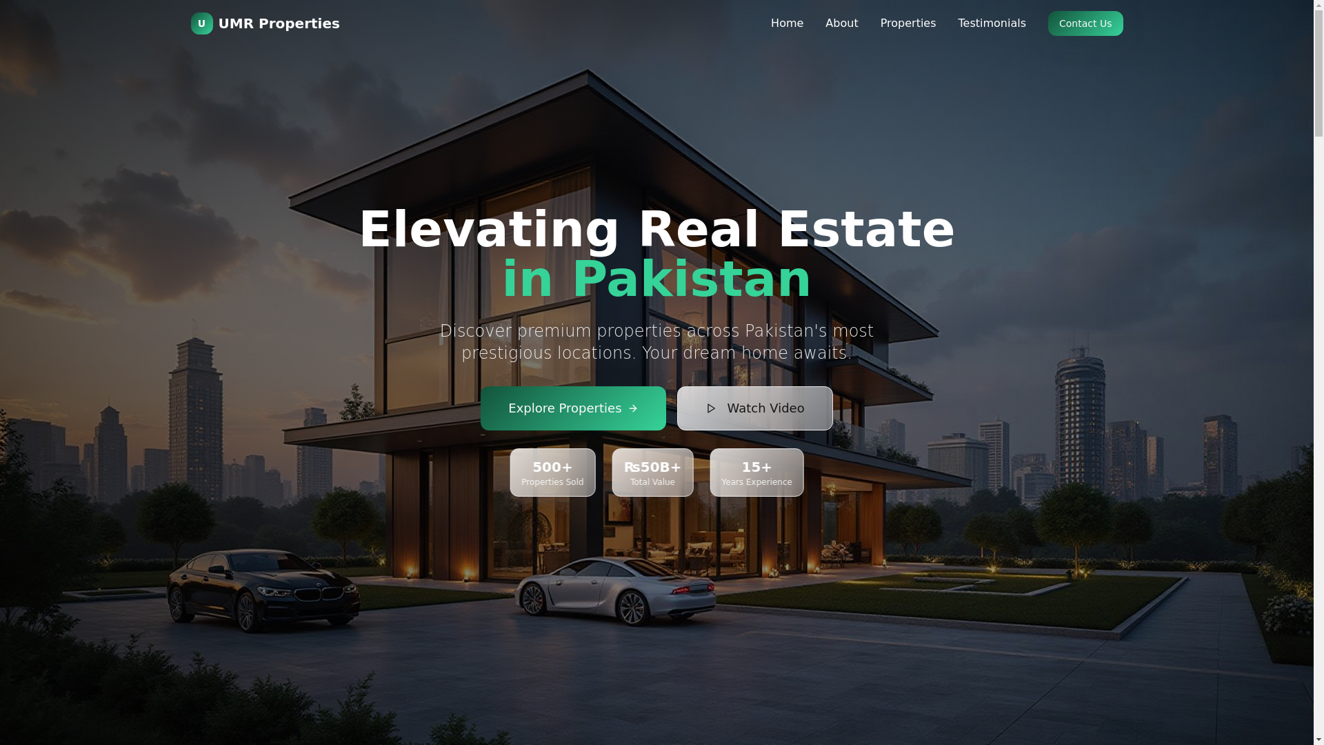website screenshot of https://umr-pakistan-elegance.pages.dev/