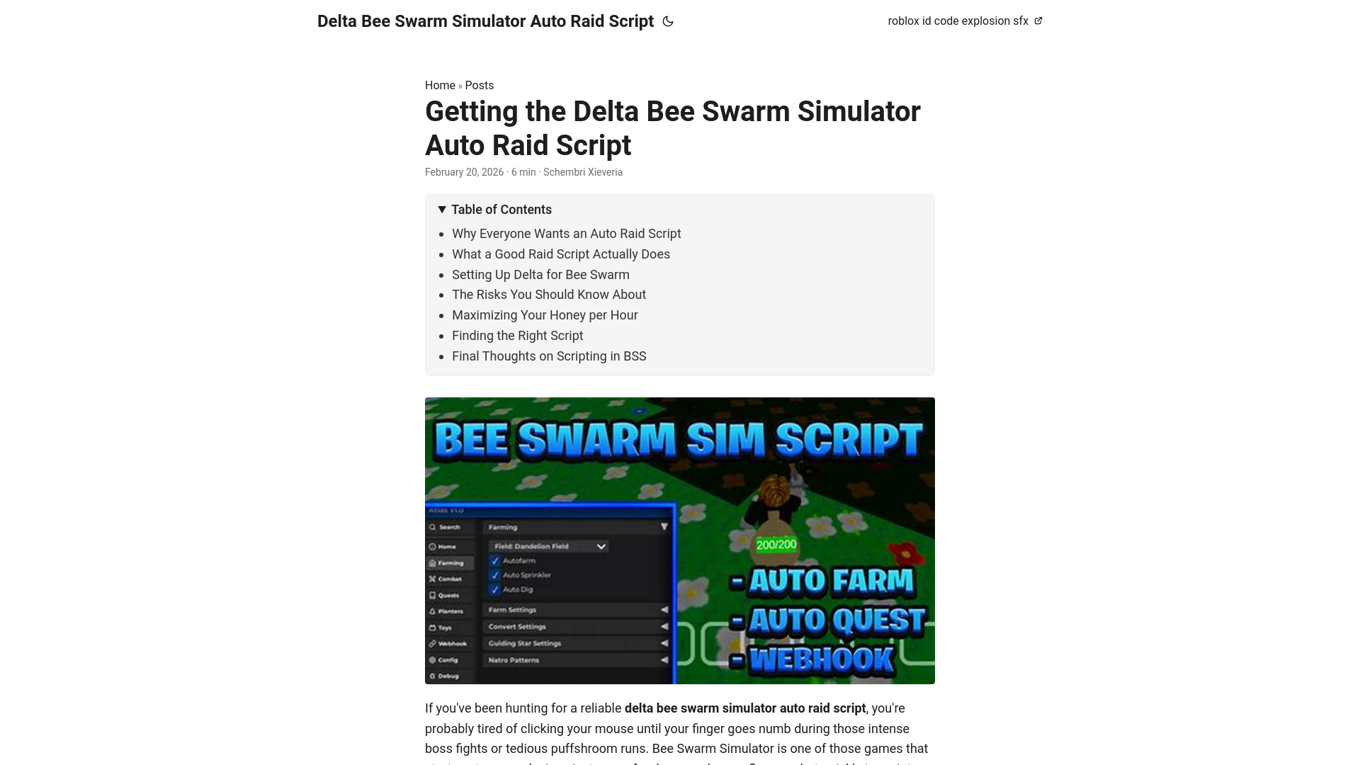 website screenshot of https://delta-bee-swarm-simulator-auto-raid-script.pages.dev/