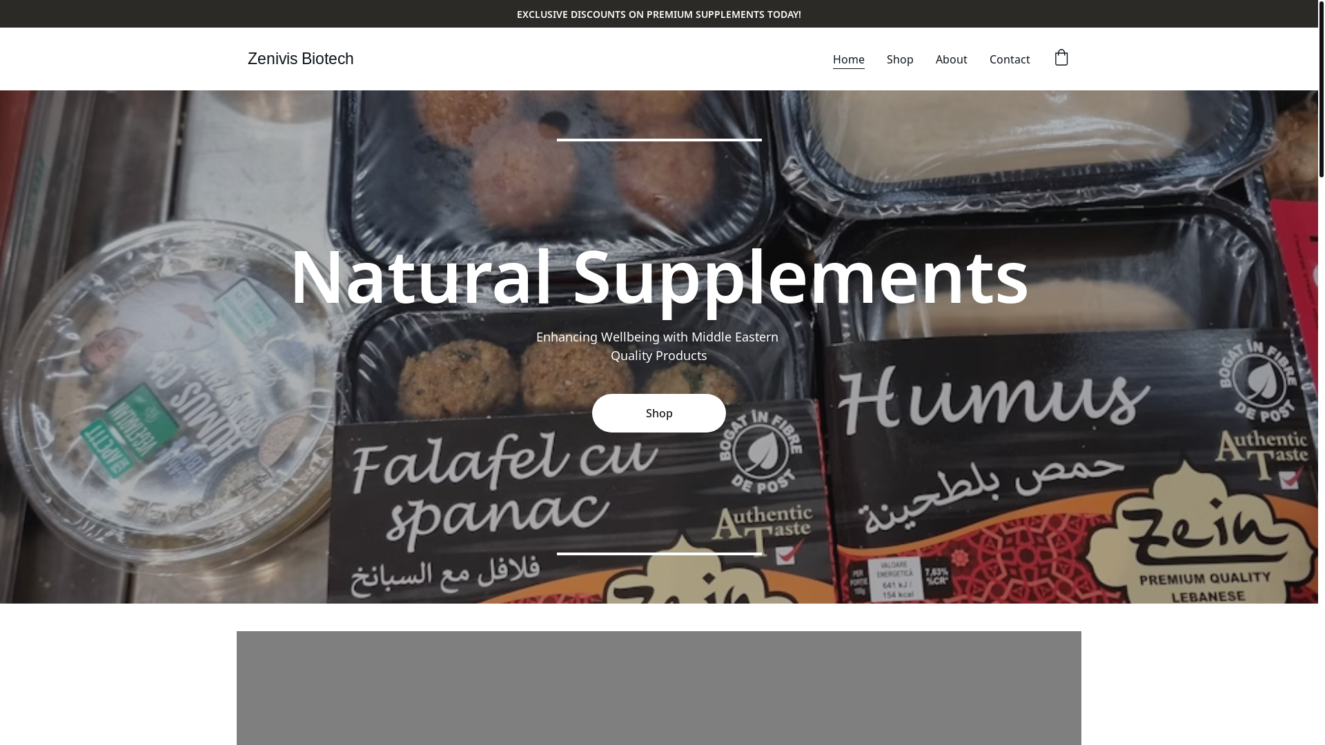 website screenshot of https://zenivisbiotech.com/