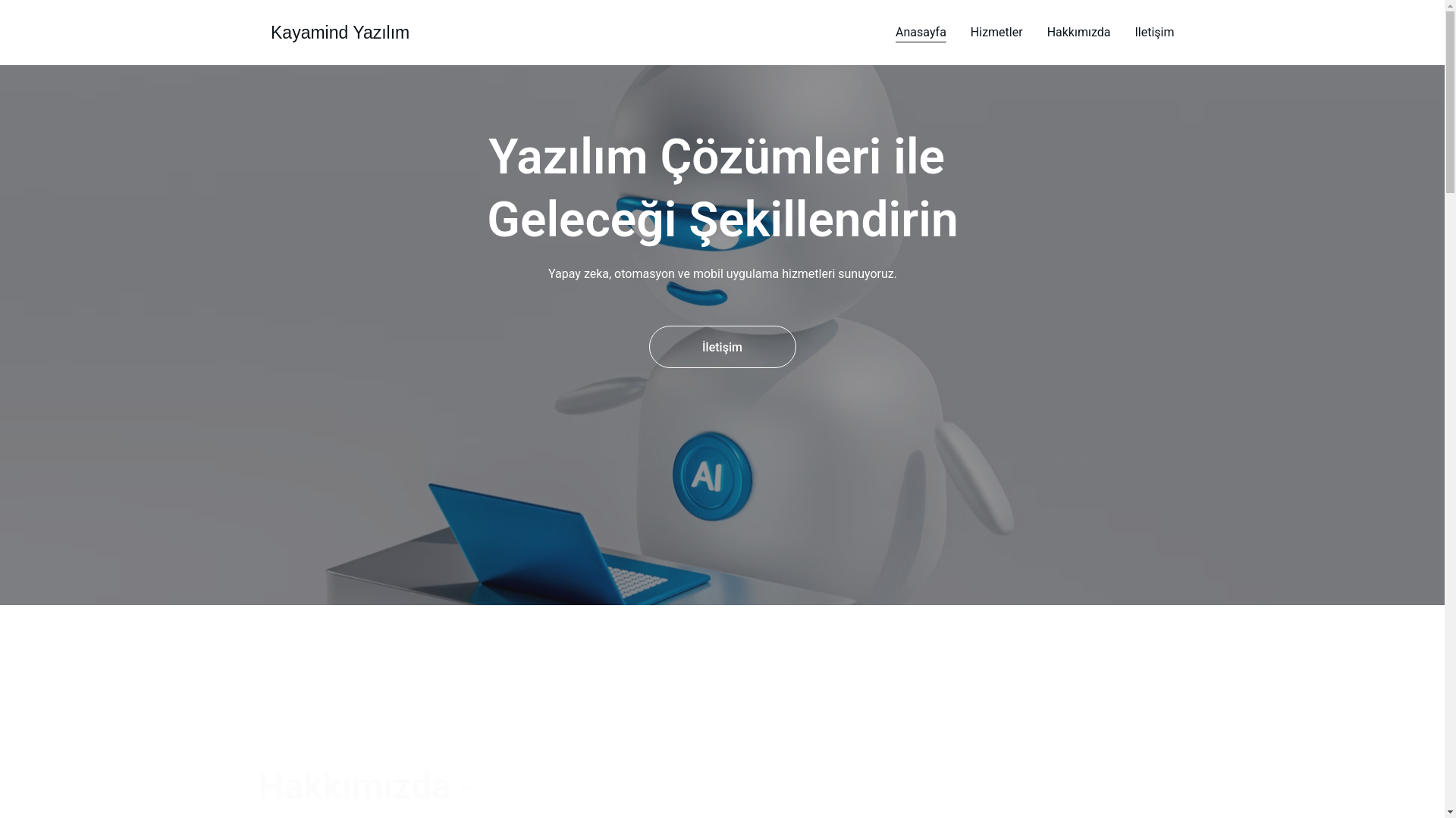 website screenshot of https://kayamind.io/